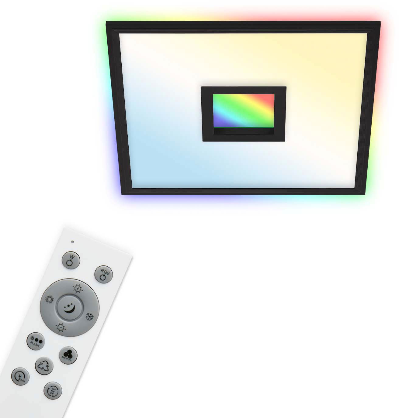 Telefunken LED Panel »319405TF CENTERBACK«, Leuchtmittel LED-Board | LED fest integriert, Deckenleuchte, RGB, Backlight, CCT, inkl. Fernbedienung, dimmbar
