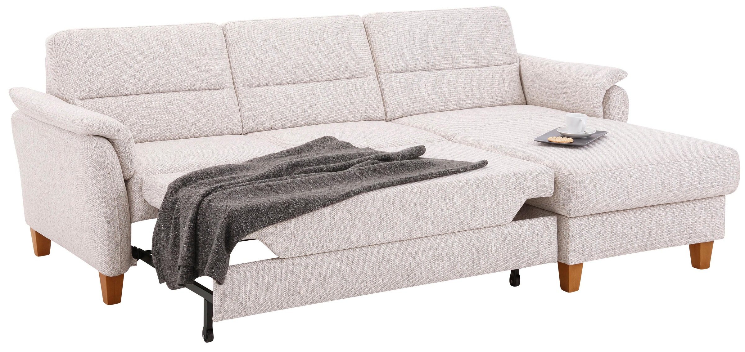 Home affaire Ecksofa »Palmera L-Form, B: 244 cm«, optional Bettfunktion & Bettkasten, Federkern