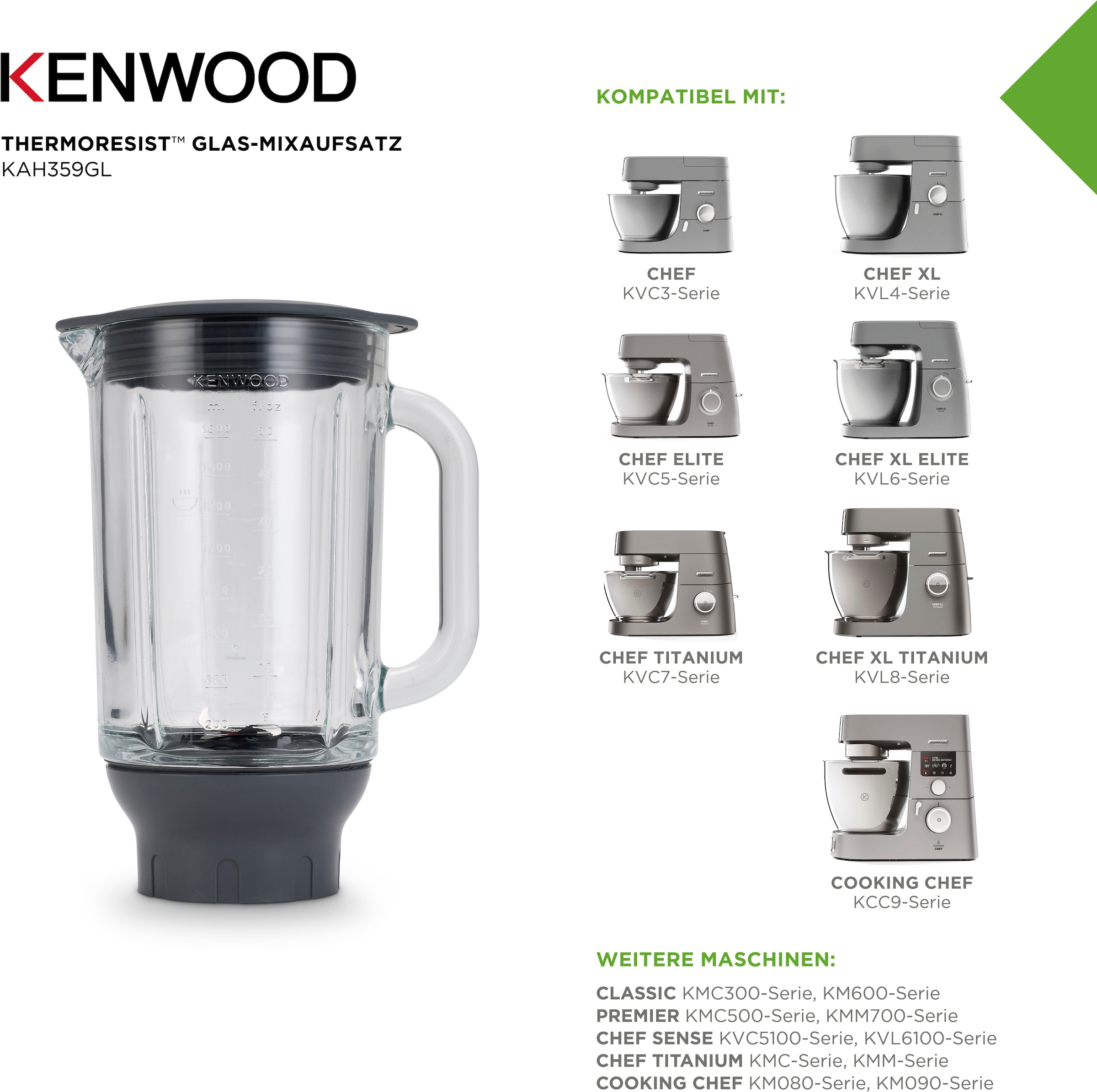 KENWOOD Mixaufsatz »ThermoResist KAH359GL«