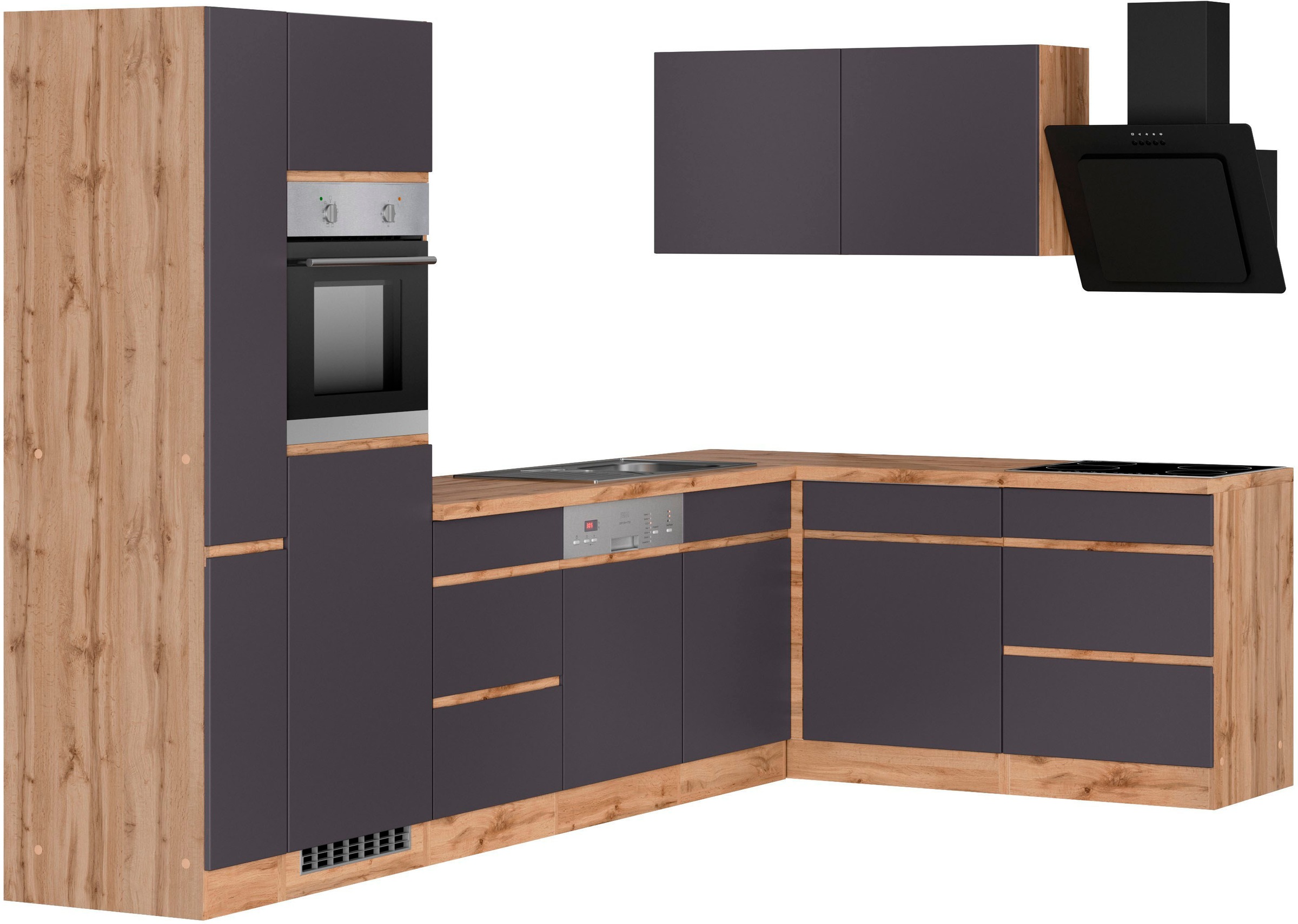 KOCHSTATION Winkelküche »KS-Riesa«, Stellbreite 330/180 cm, ohne E-Geräte