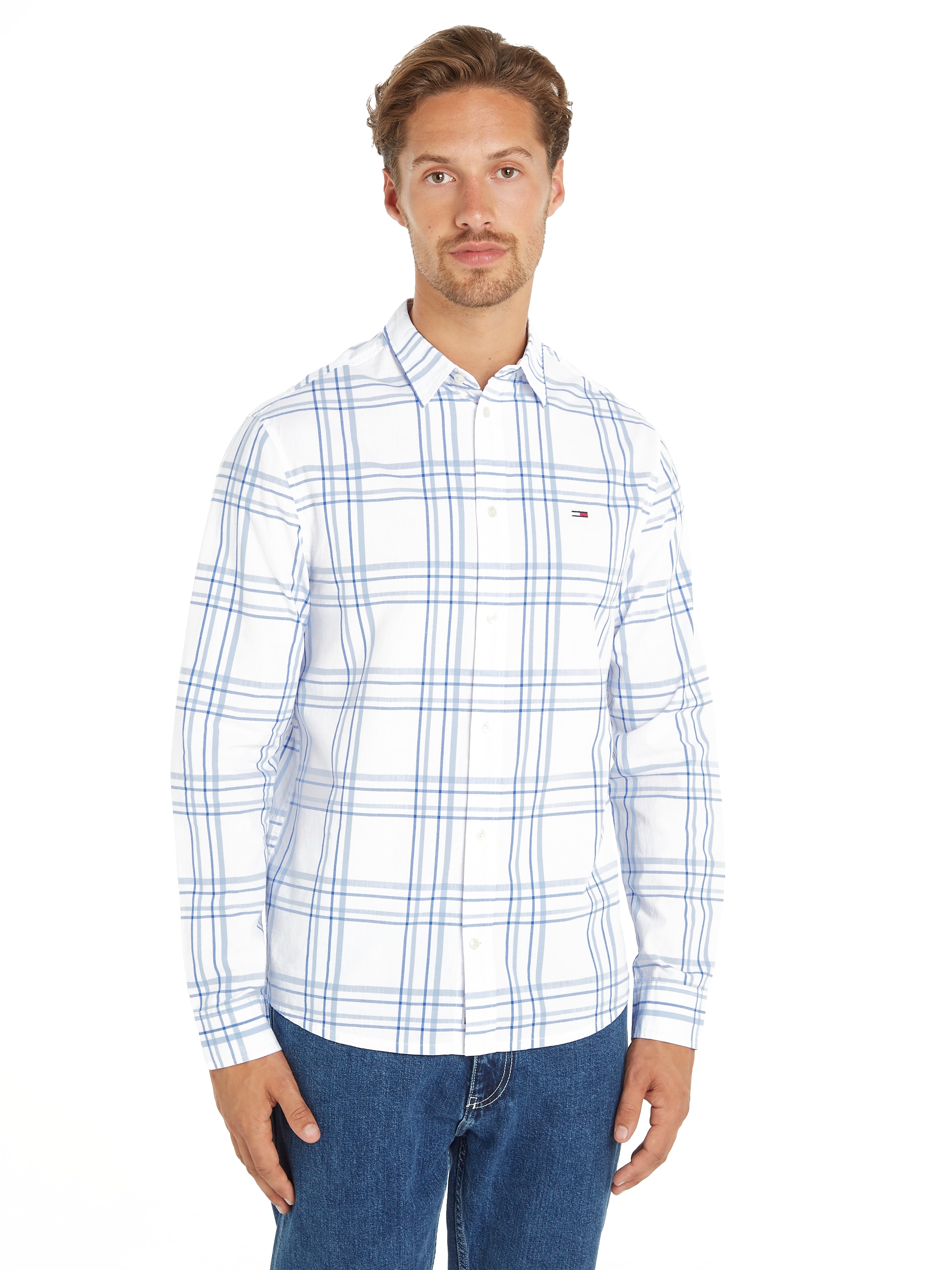 Langarmhemd »TJM REG POPLIN CHECK SHIRT«