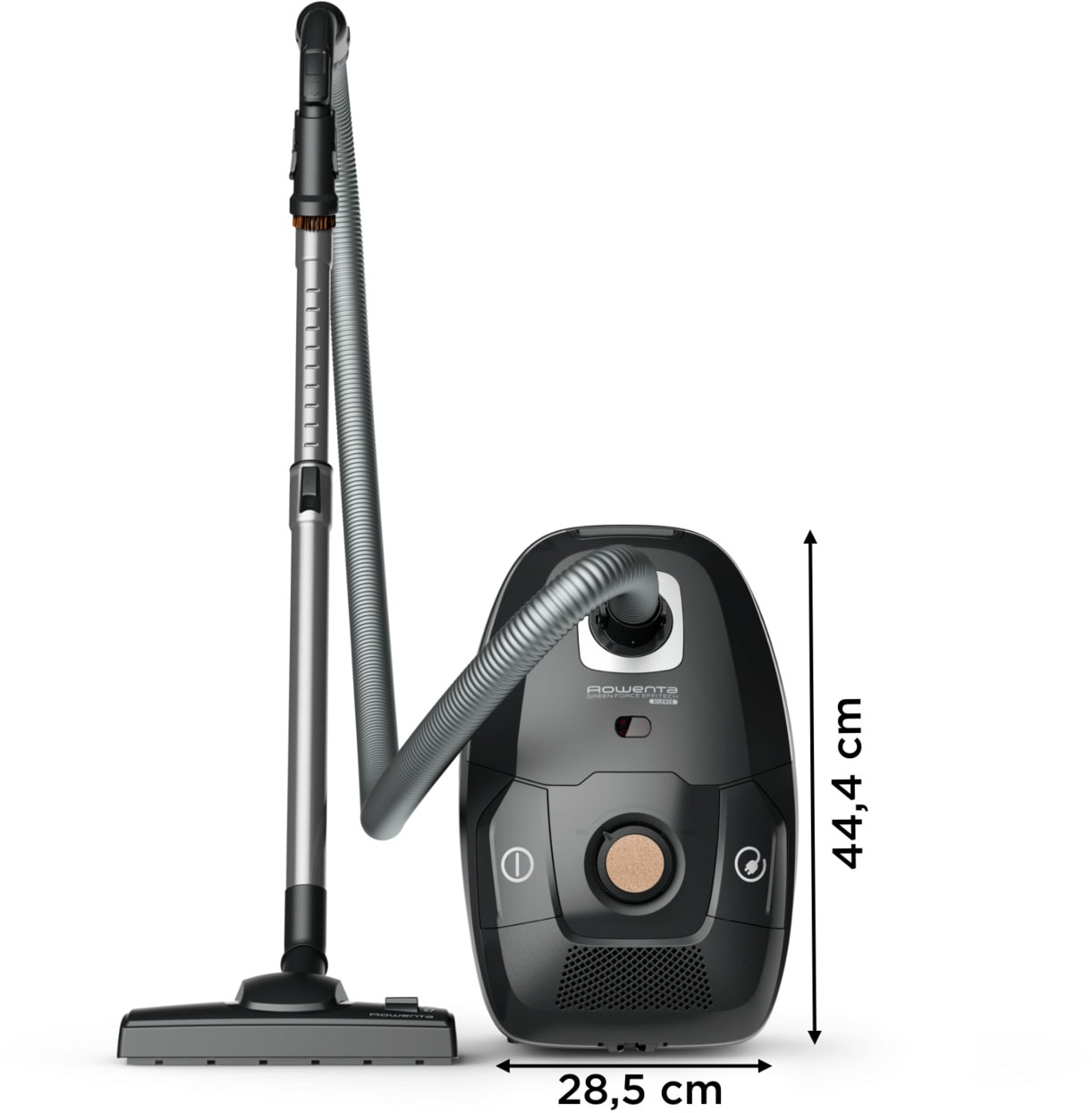 Rowenta Bodenstaubsauger »Green Force Effitech, Staubsauger mit Beutel, großer Aktionsradius«, 400 W, mit Beutel, umweltschonend aus recyceltem Kunststoff, starke Saugleistung, RO6189