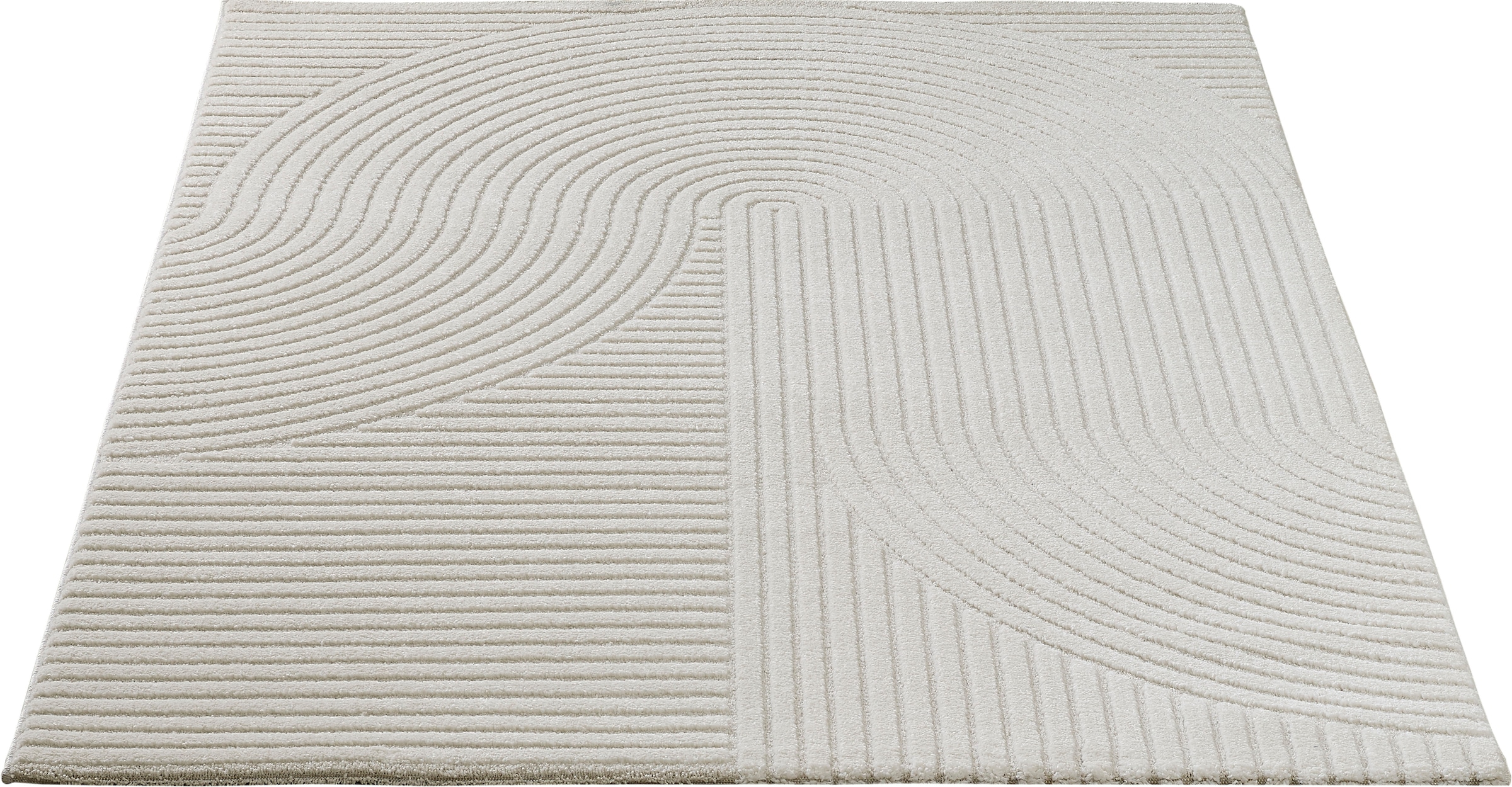 merinos Teppich »Elio« rechteckig 16 mm Höhe moderner Kurzflor Teppich mit Hoch-Tief-Effekt, 3D Effekt