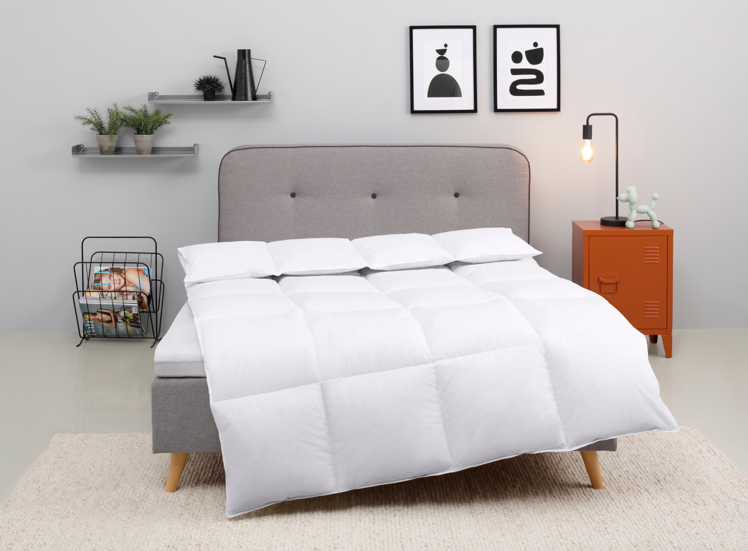 OTTO home Daunenbettdecke "Covino, Bettdecke 135x200 cm, 155x220 cm" warm Füllung 60% Daunen & 40% Federn 1 Stk. tlg. Bettdecke Sommer, Winter, Made in Germany