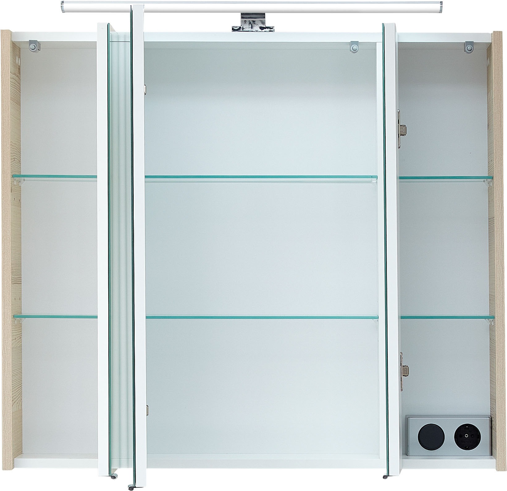 Saphir Badmöbel-Set »Mineralmarmor-Waschisch, Waschtischunterschrank und Spiegelschrank« 3 Stk. tlg.
