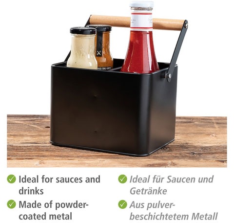 WENKO Organizer »Modell Baco« robuster Tragekorb, ideal zur Aufbewahrung von Ketchup und Grillsaucen