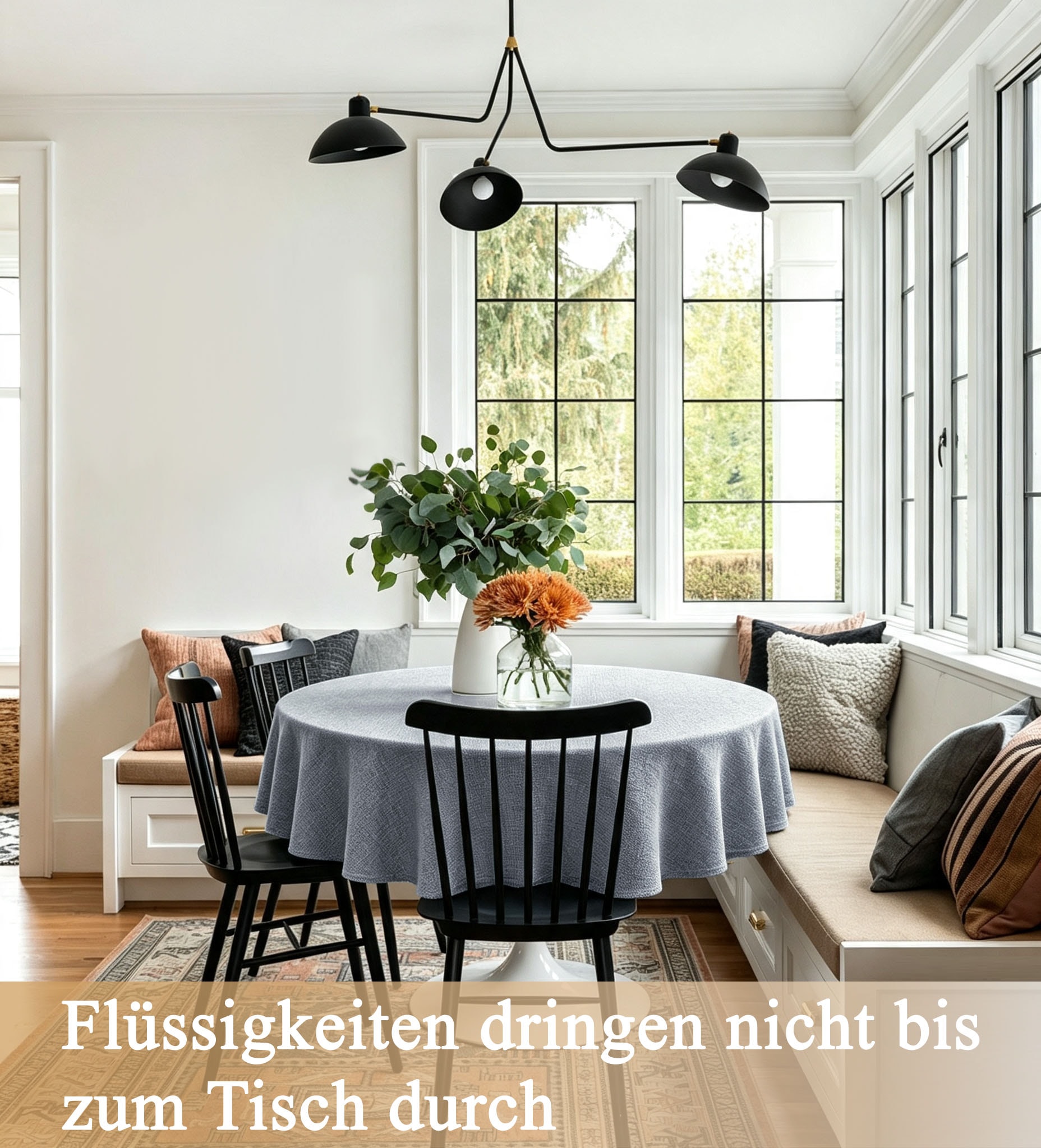 OTTO home Tischdecke "Ozzie 1 Stück, Leinenoptik, in eckig und rund" Formstabil & pflegeleicht, eckig oder rund, Dekoration