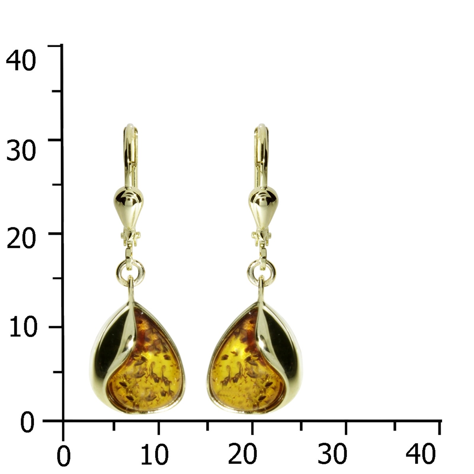 OSTSEE-SCHMUCK Paar Ohrhänger »- Jeska - Gold 585/000 - Bernstein«