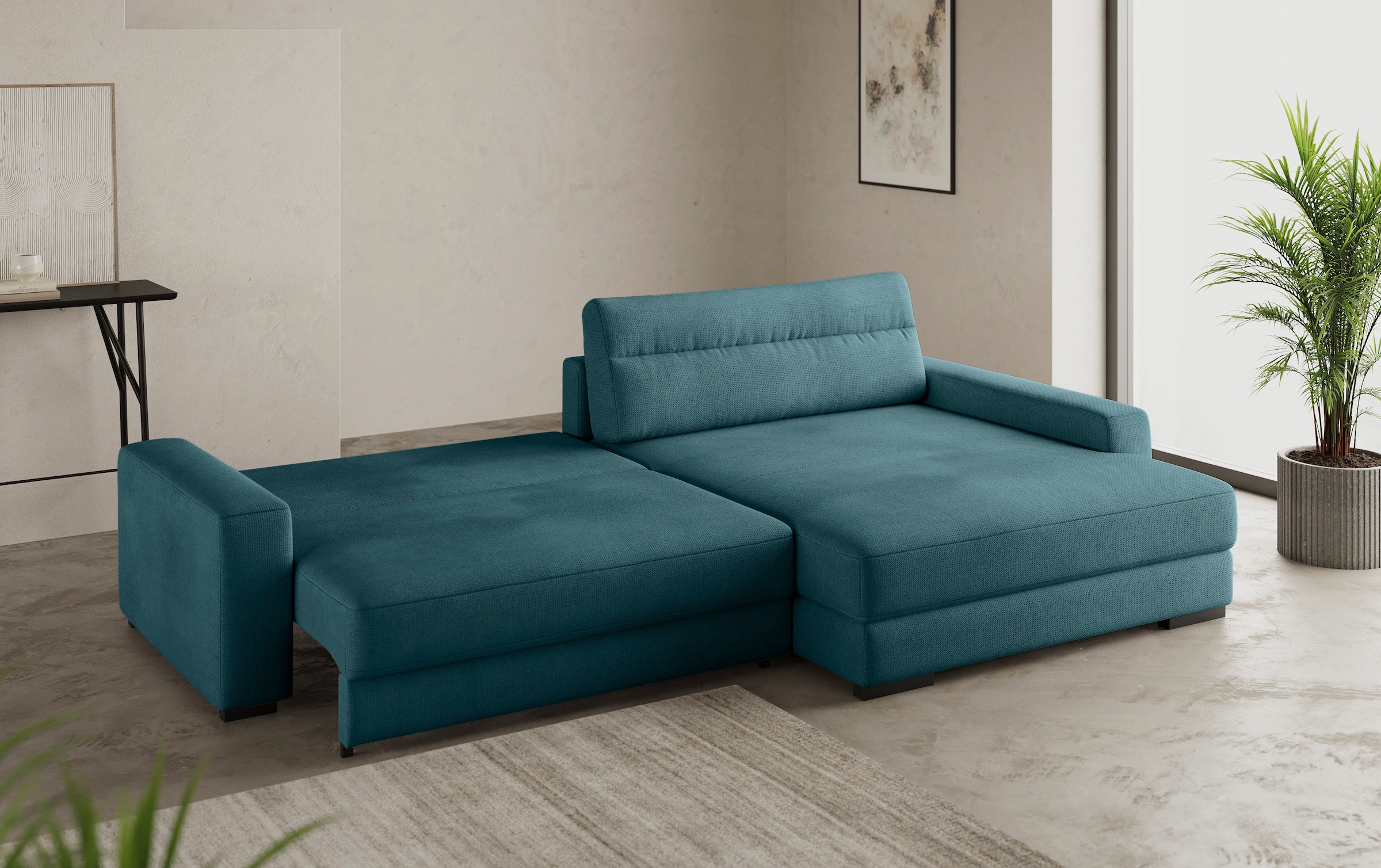 Mr. Couch Ecksofa »Marcello L-Form«, inklusive EasyBett und Bettkasten