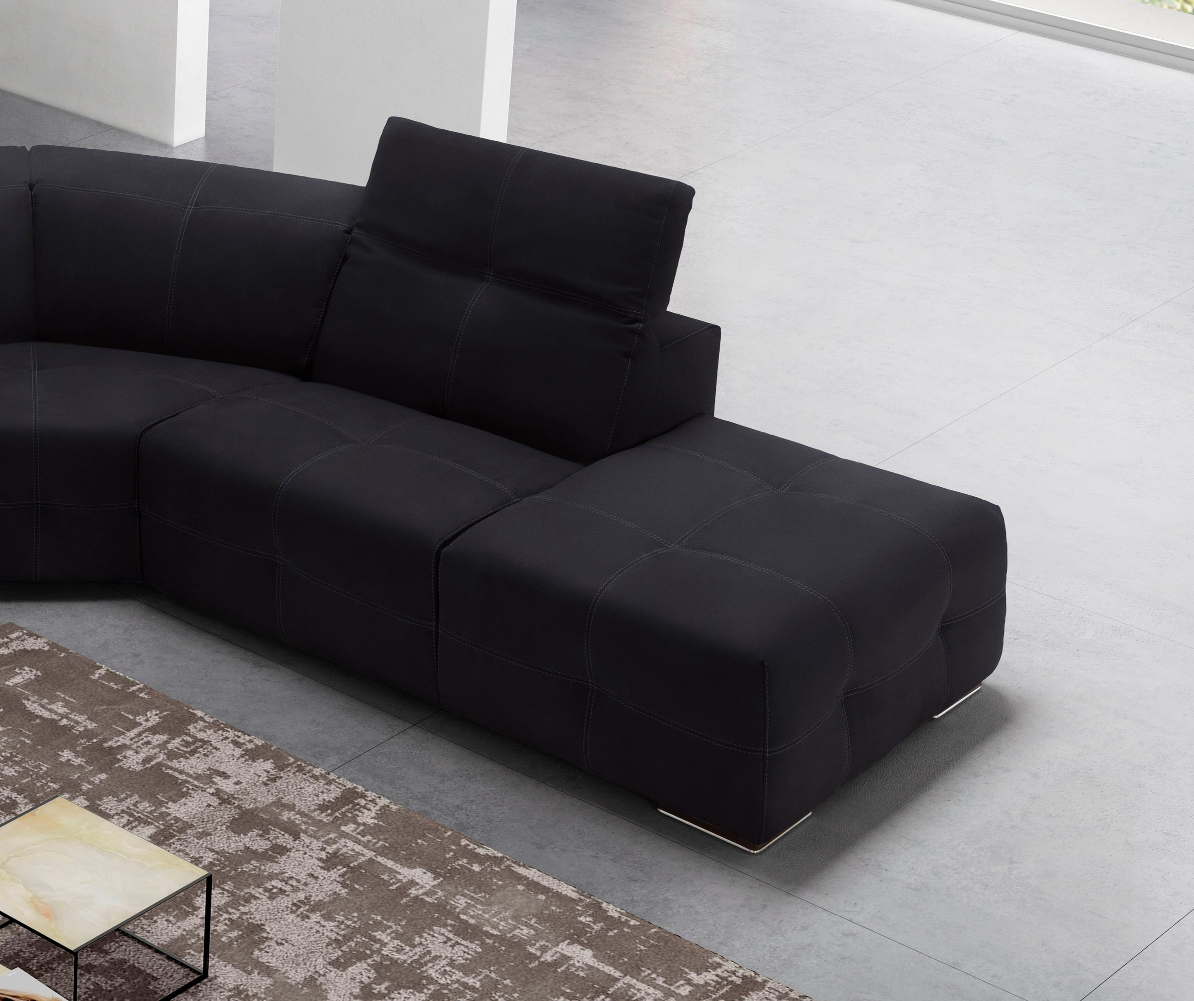 Egoitaliano Ecksofa »Sauvanne, Designsofa der Extraklasse, elegant und bequem«, wahlweise mit elektrischer Relaxfunktion, Kopfteilverstellung