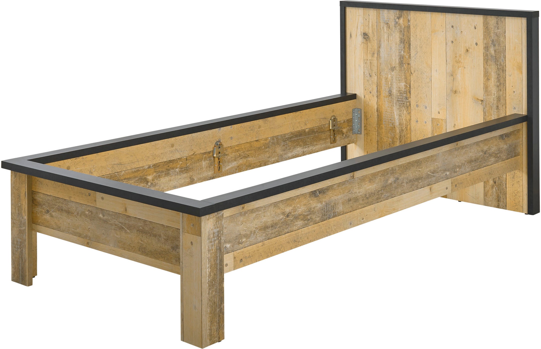 Home affaire Bettanlage »SHERWOOD« 2 Stk. tlg. Liegefläche Bett 90x200cm, Nachttisch mit 1 Schublade