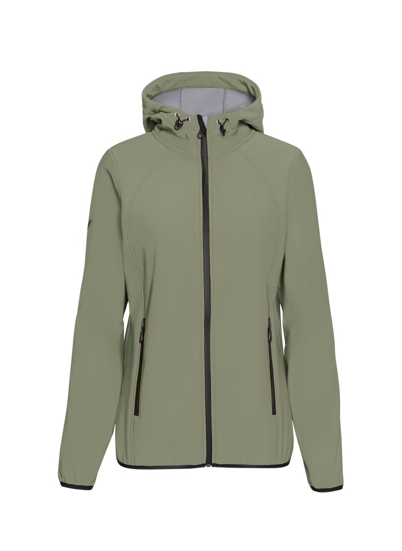 Trigema Softshelljacke »TRIGEMA Taillierte Softshell–Kapuzenjacke« 1 Stk. tlg.