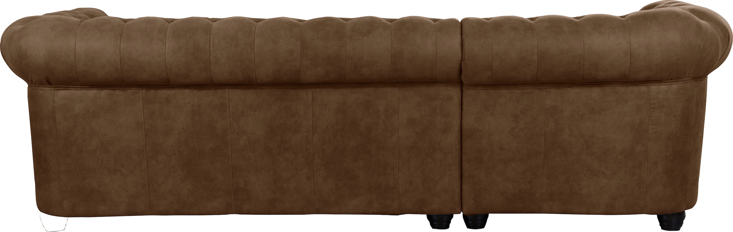 Home affaire Chesterfield-Sofa »Rysum L-Form« Chesterfield-Optik , gleichschenklig
