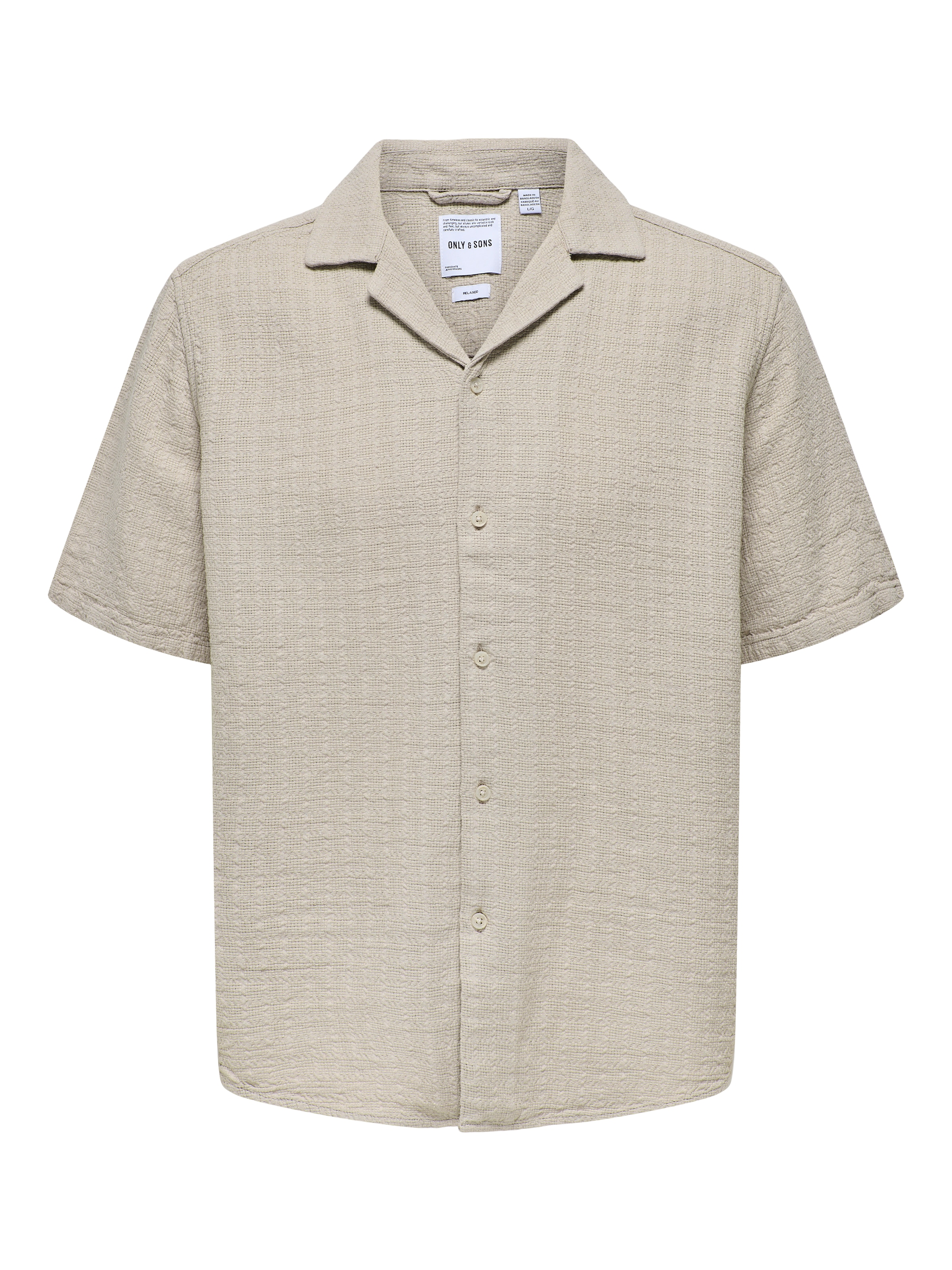 ONLY & SONS Kurzarmhemd »ONSLATHAM RLXSS RESORT LINEN STRUC 0257«