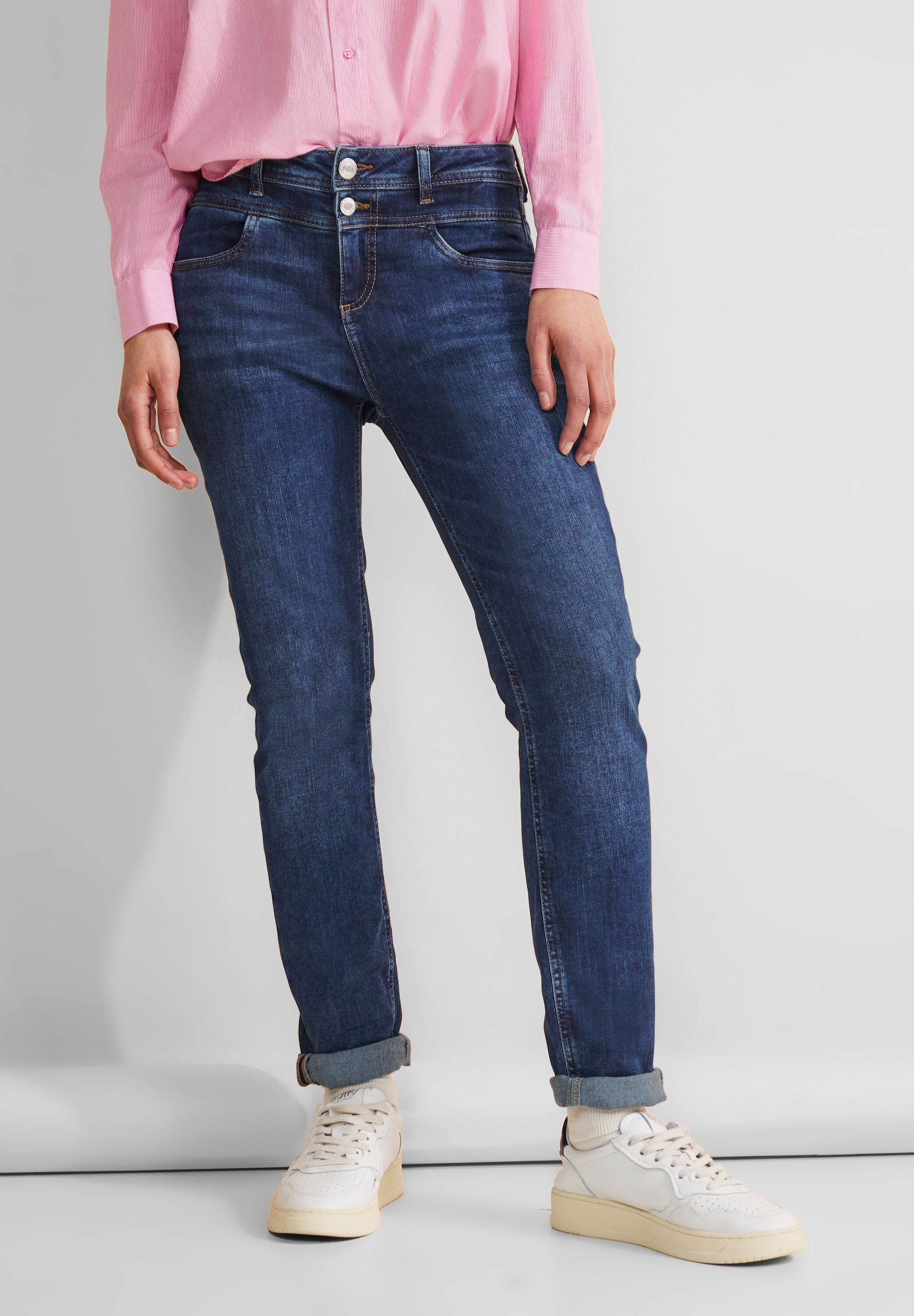 High-waist-Jeans »QR JANE«, mit Elasthan in Slim fit
