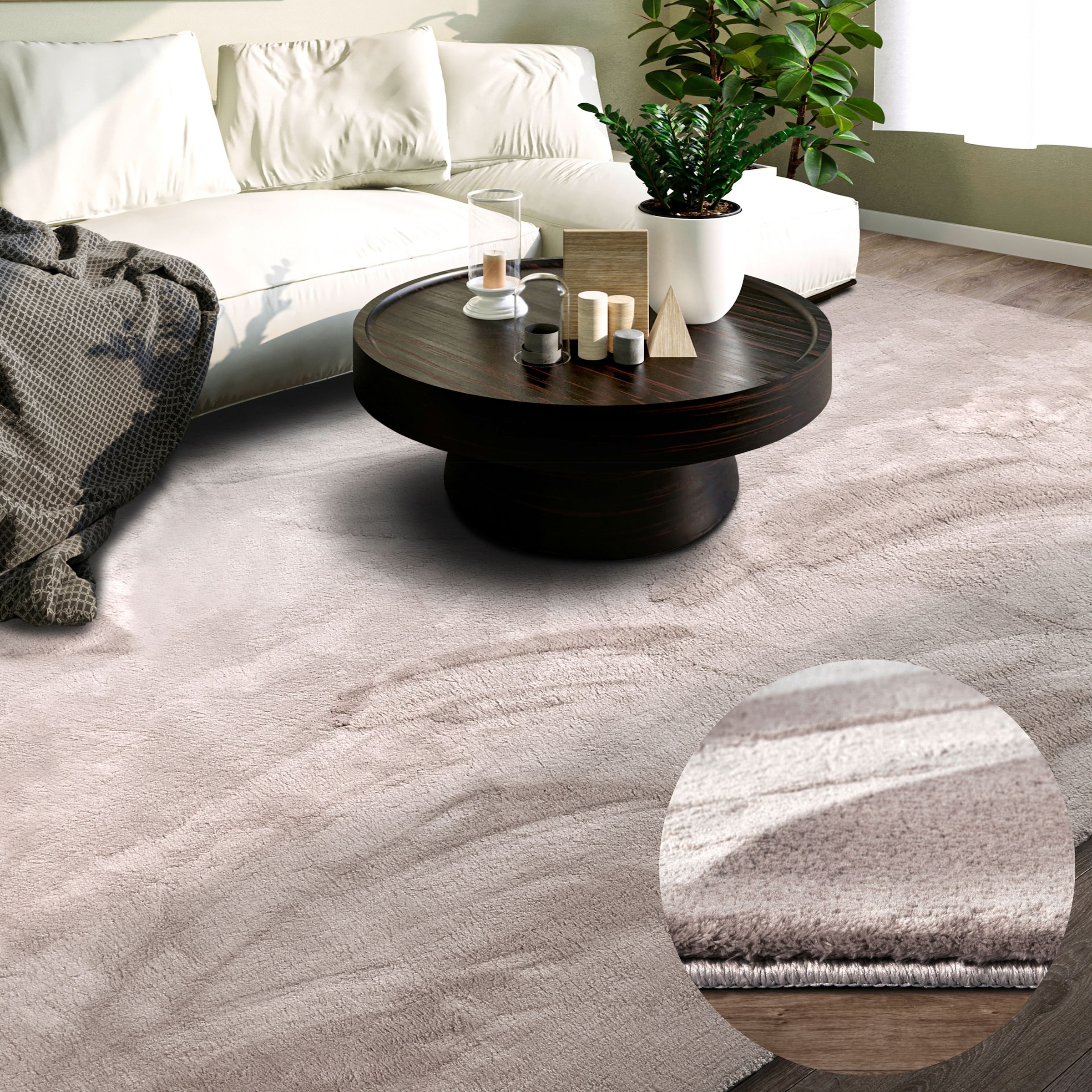 THE RUGS Villeroy & Boch 1899 Soft Pile Rug Leon Abstract Living Room in Light Grey | Size: 80cm x 150cm