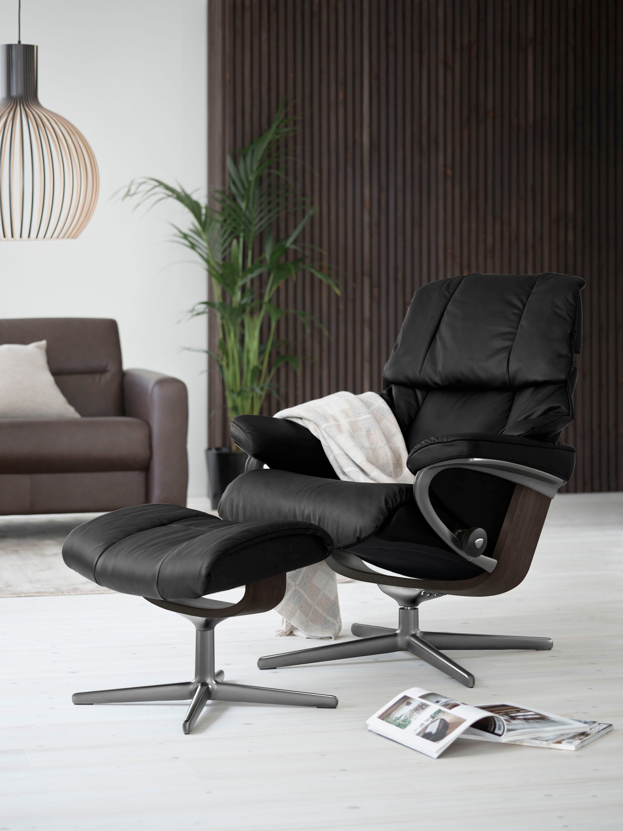 Stressless® Fußhocker »Reno« mit Cross Base, Größe S, M & L, Holzakzent Wenge