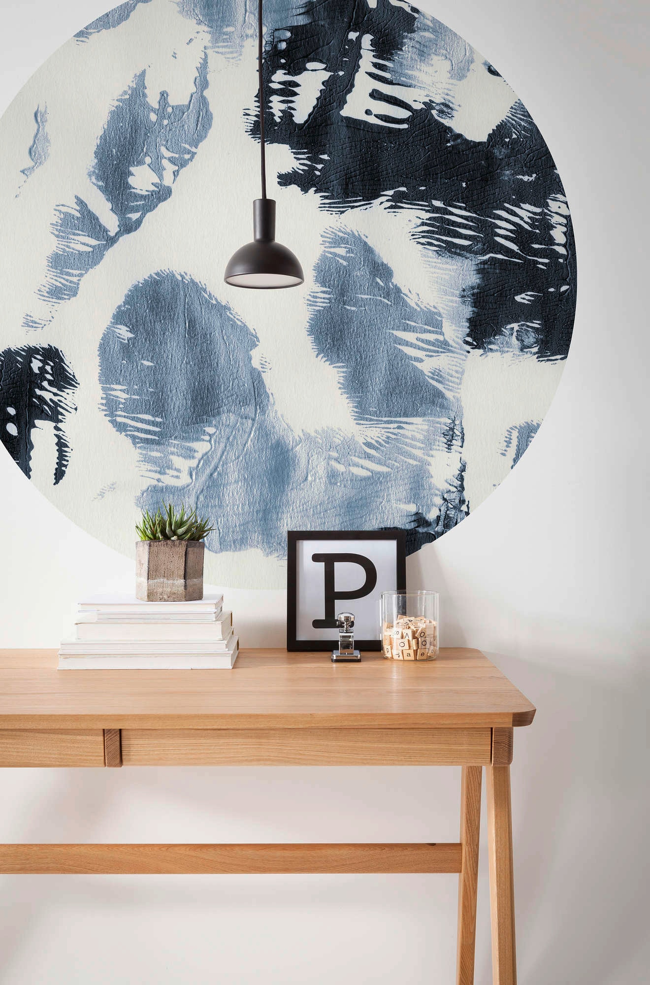 Komar Vliestapete »Vlies selbstklebend - Arty Blue - Größe 125 x 125 cm«, bedruckt, Wohnzimmer, Schlafzimmer