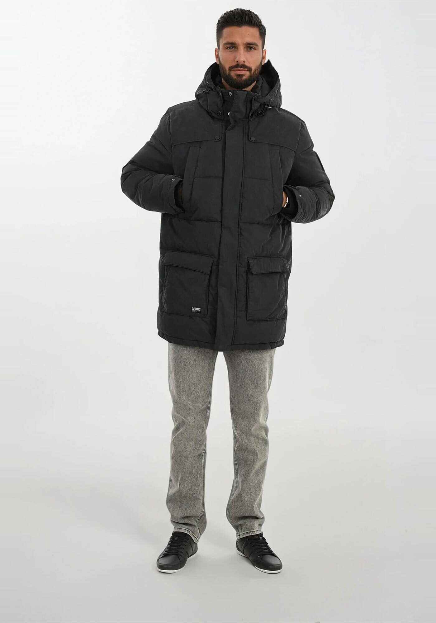 Alessandro Salvarini Winterjacke »A. Salvarini Herren Winterjacke lang mit Teddyfell gefüttert AS458«