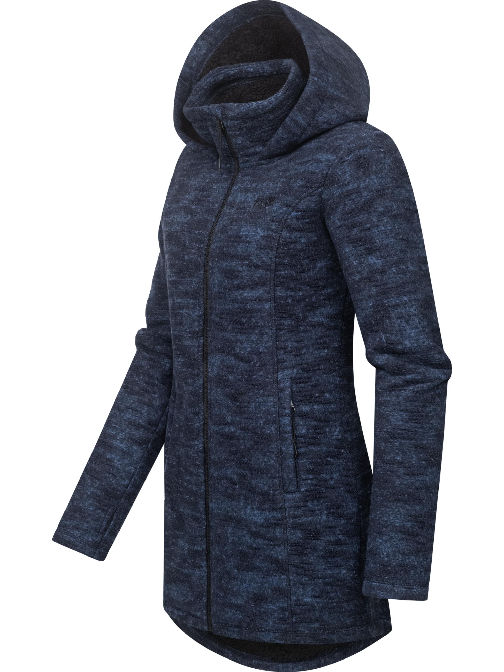 Ragwear Kapuzensweatjacke »Longstrickjacke Leysha Melange«