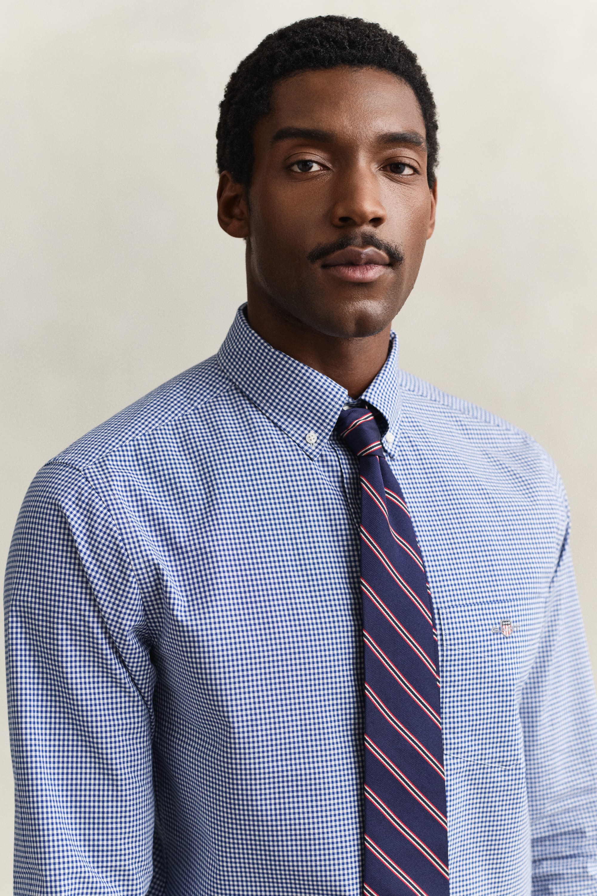Gant Langarmhemd »REG CLASSIC POPLIN GINGHAM SHIRT« mit Logostickerei, Baumwoll-Popeline