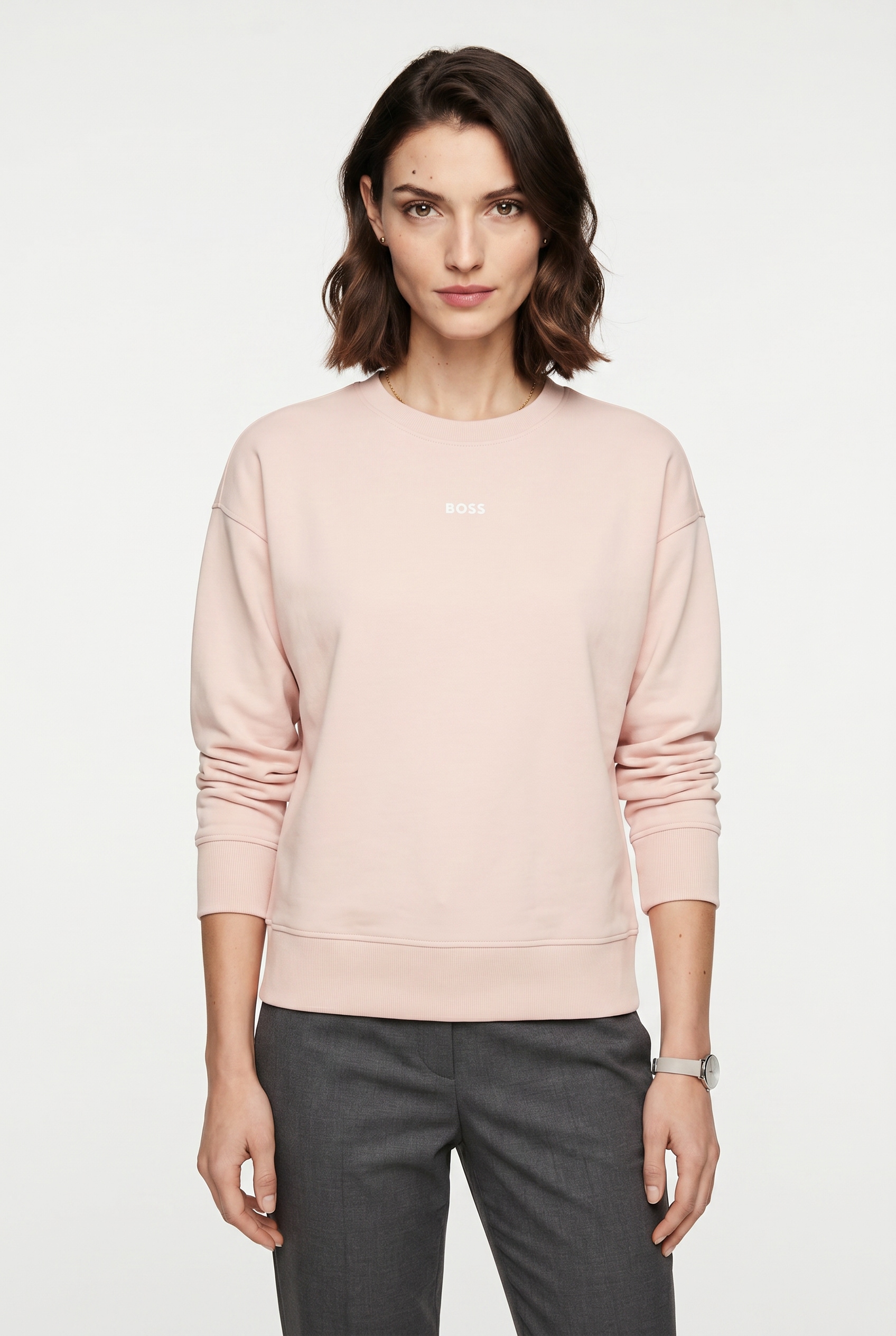 BOSS ORANGE Sweatshirt »Eteia Premium Damenmode«, oversized, Rundhals, mit BOSS Logo
