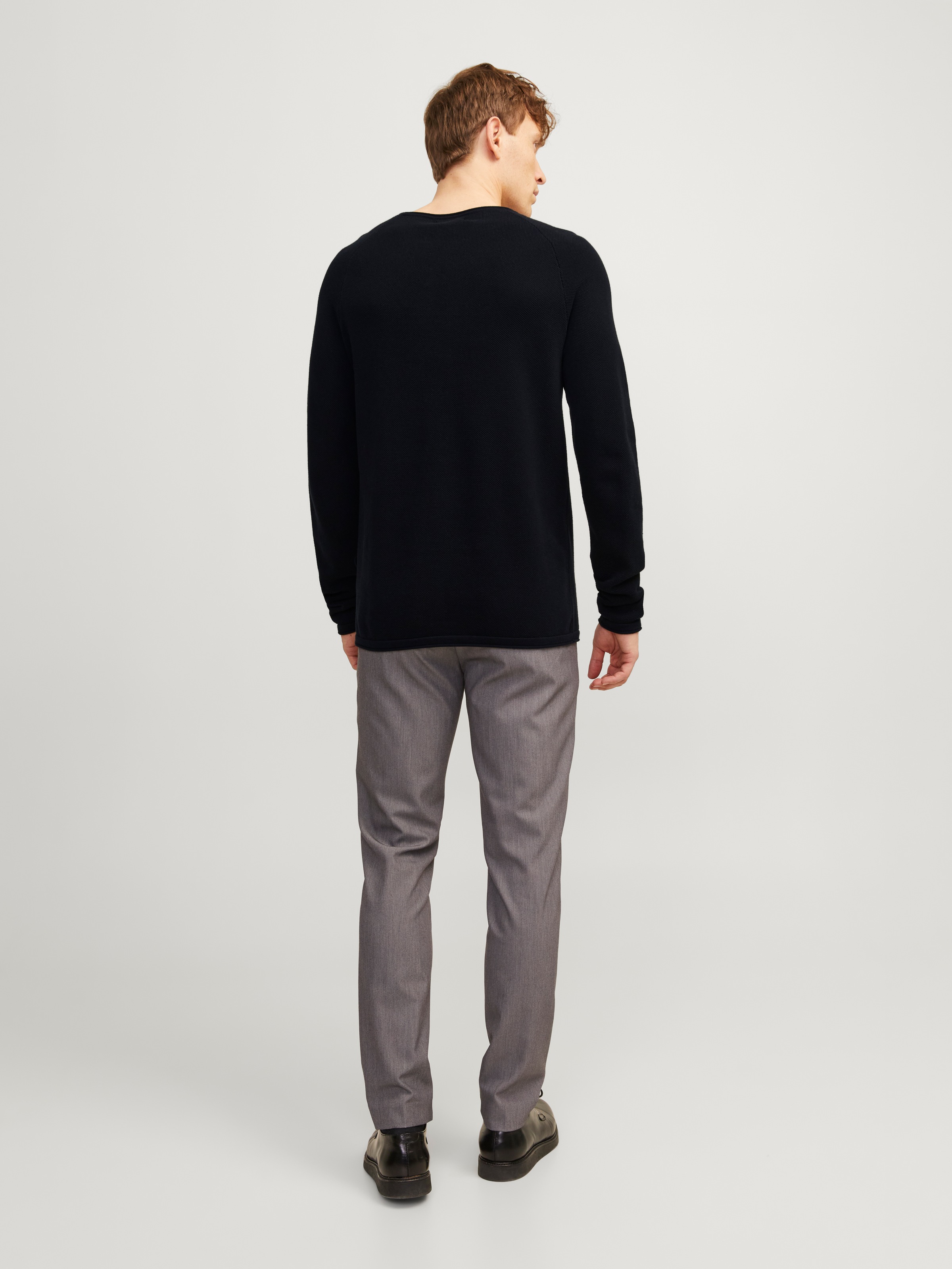Jack & Jones Rundhalspullover »JJEHILL Pullover mit angenehmem Tragegefühl« Modisch, schmal, Baumwolle, Rundhals