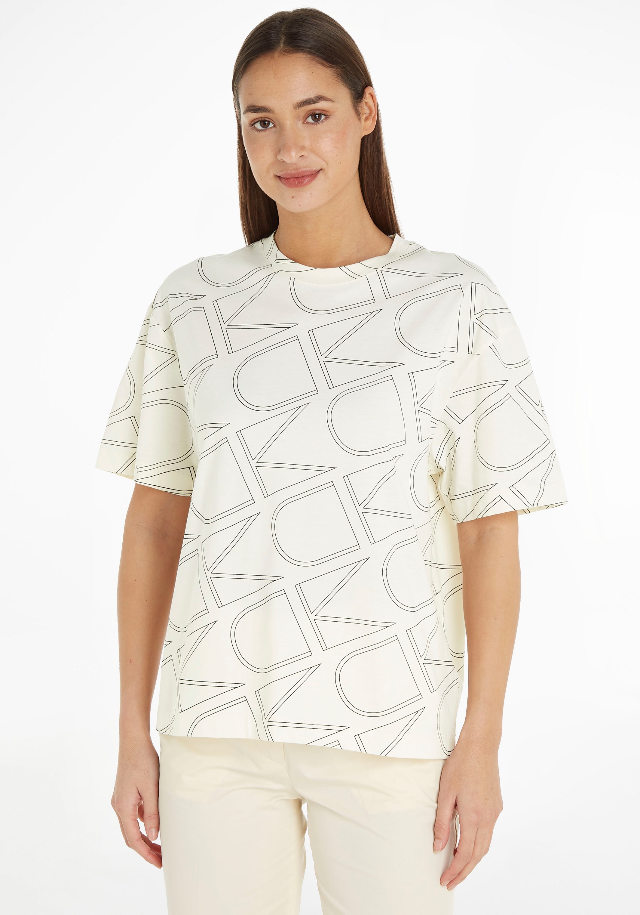 Calvin Klein Rundhalsshirt mit Rundhalsausschnitt