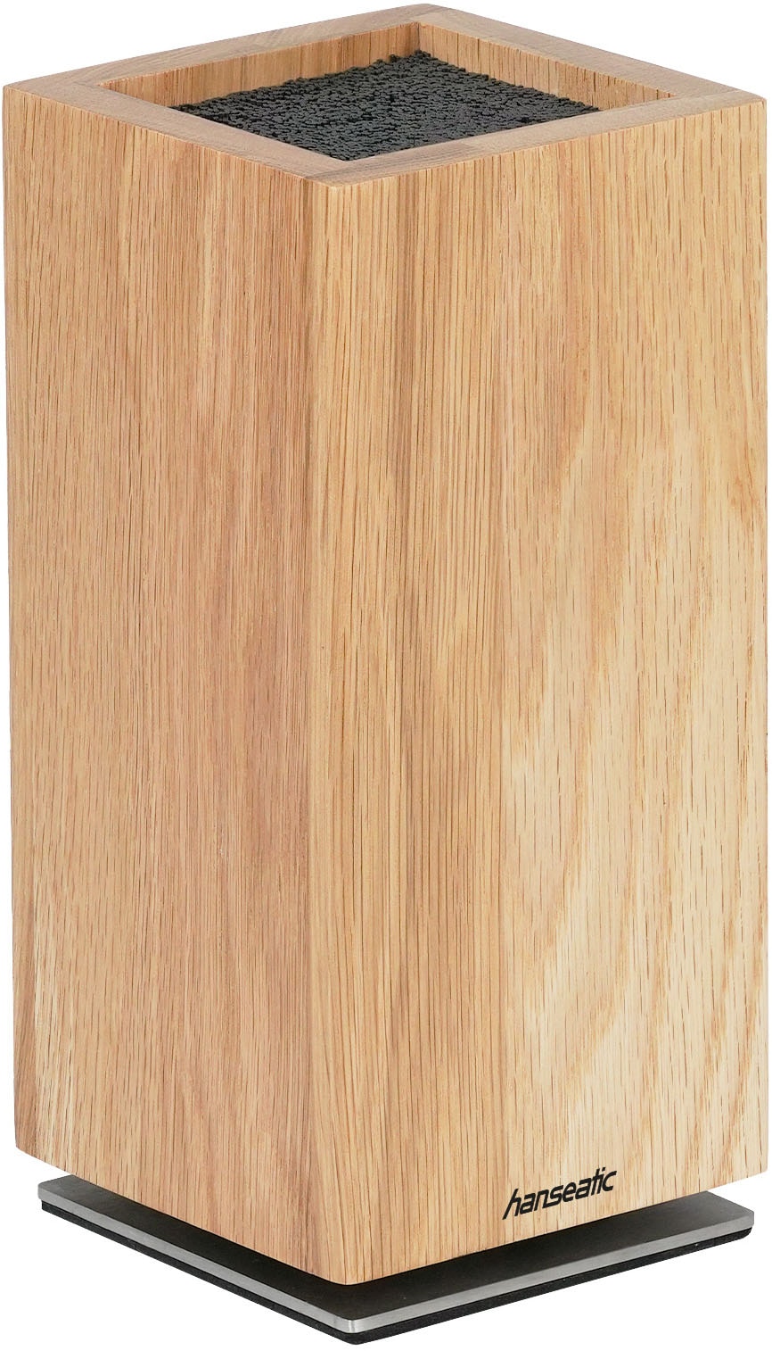 Hanseatic Magnet-Messerblock "hanseatic PREMIUM, Messerblock aus Holz" 1 Stk. elegantes Design, herausnehmbarer Borsteneinsatz, 360-Grad-drehbar