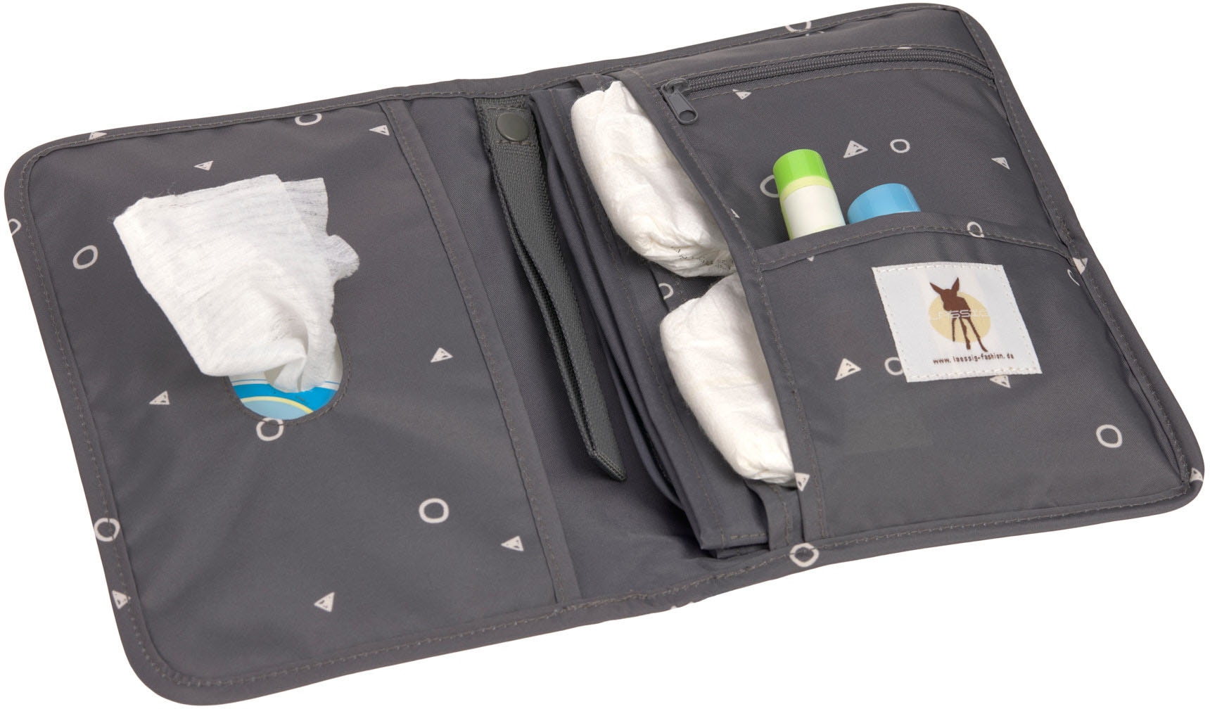 LÄSSIG Windeltasche »Casual, Changing Pouch, Universe Anthracite«, PETA-approved vegan