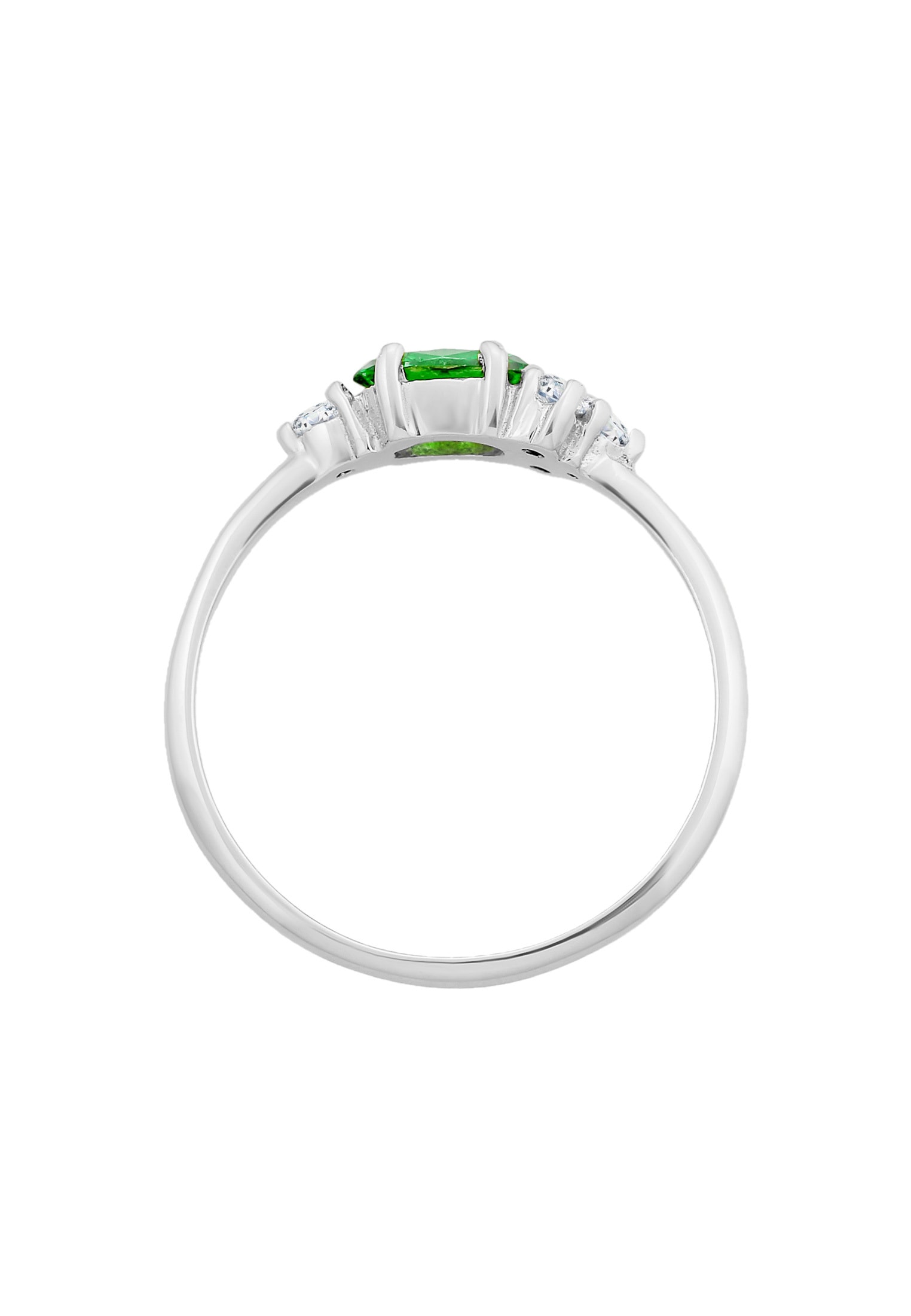 Elli Fingerring »Ring Zirkonia Grün Smaragd Verlobung 925 Silber«