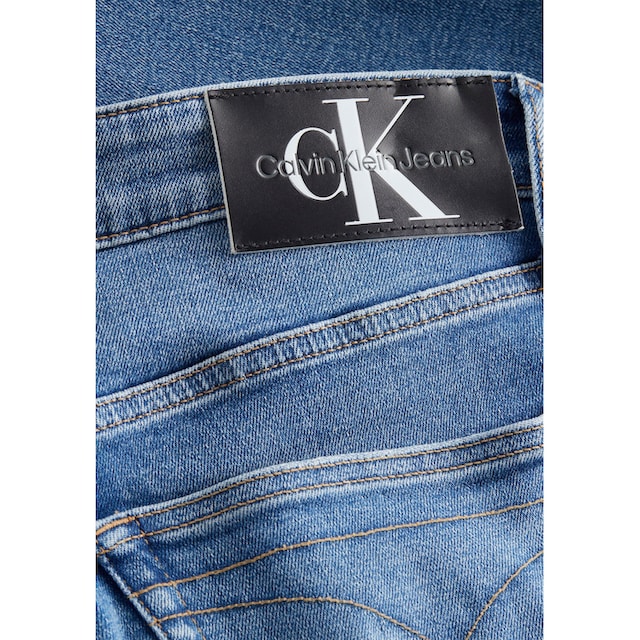 Calvin Klein Jeans Slim-fit-Jeans »SLIM«, mit Calvin Klein Leder-Badge bei  ♕