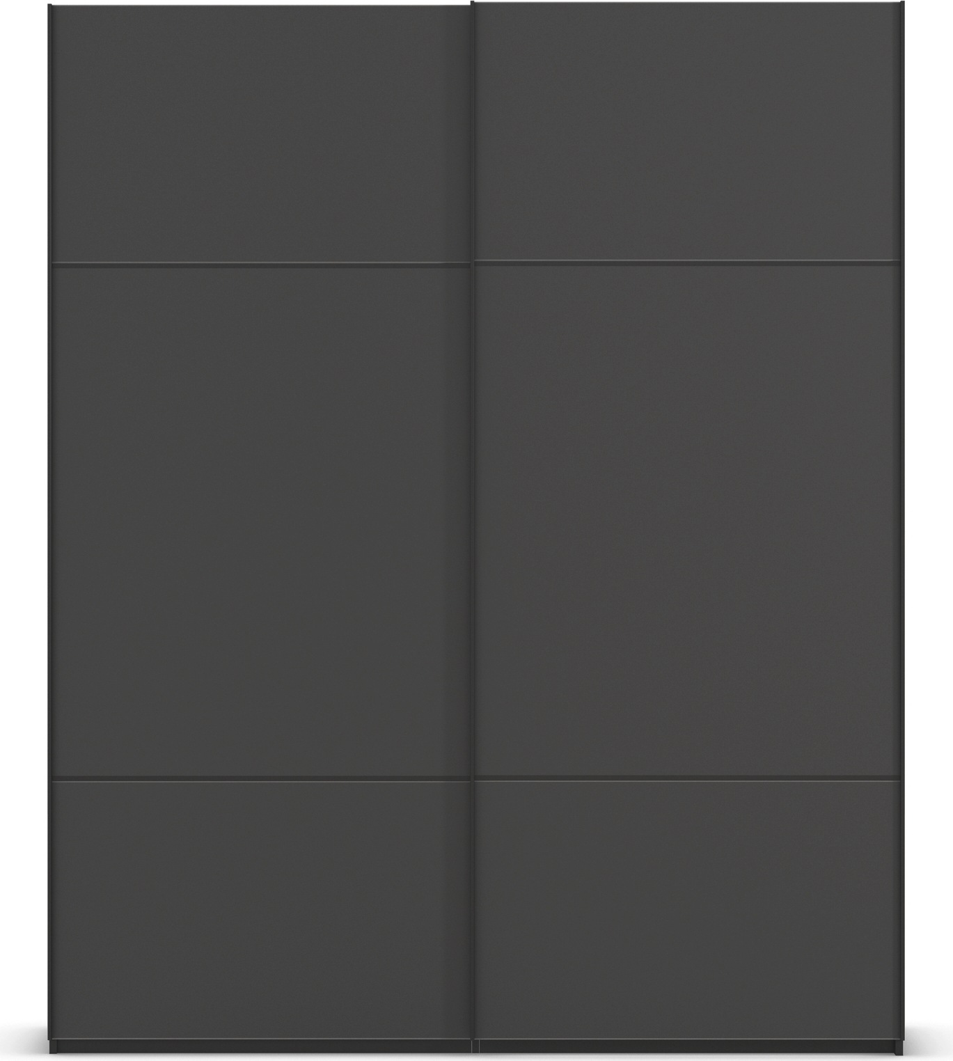 rauch Schwebetürenschrank »Kleiderschrank Schrank Garderobe Schlafzimmerschrank SCALE-TRIO«, edle dreigeteilte Front mit 2 Zierleisten Glasfront MADE IN GERMANY