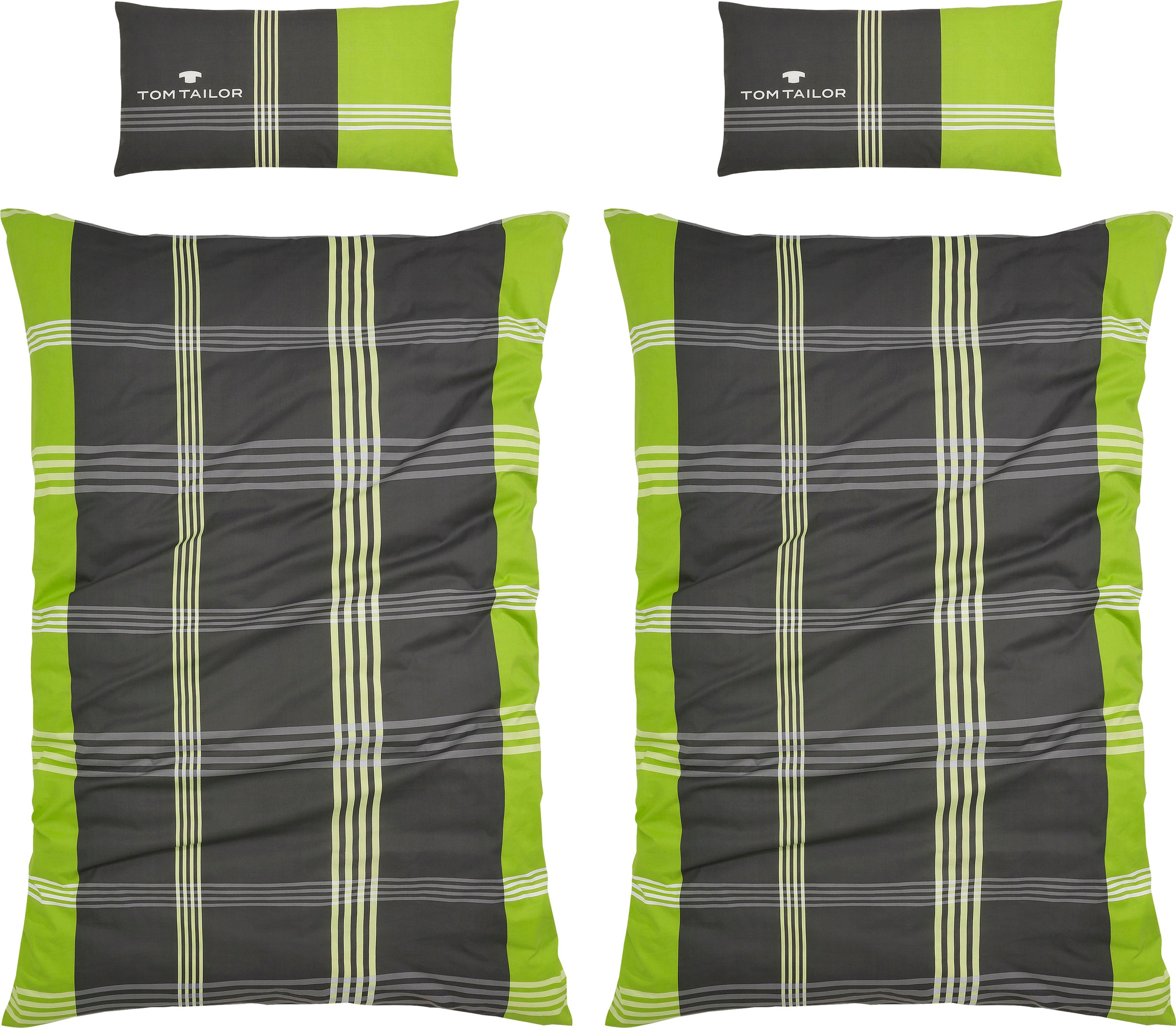 TOM (Flanell) zertifiziert in 100% mit Baumwolle, Cotton und Renforcé Made in Bettwäsche aus in Kopfkissenbezug online Biber unterstützt Green Reißverschluss, Bettwäsche Set made »Ole« die TAILOR Bett- Africa, Qualität, und Initiative