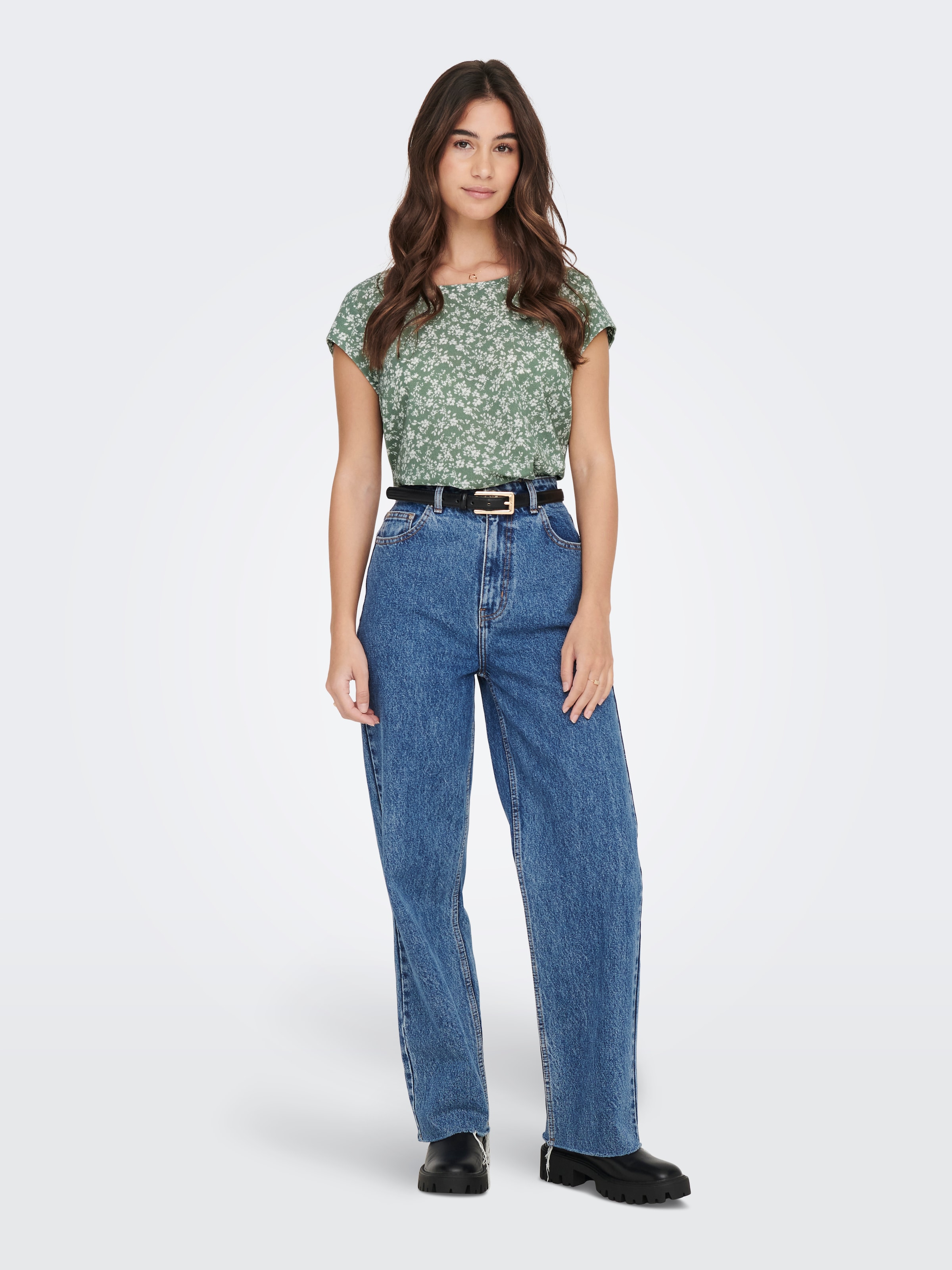 ONLY Shirtbluse »ONLVIC S/S AOP TOP NOOS PTM« mit Allover Druck