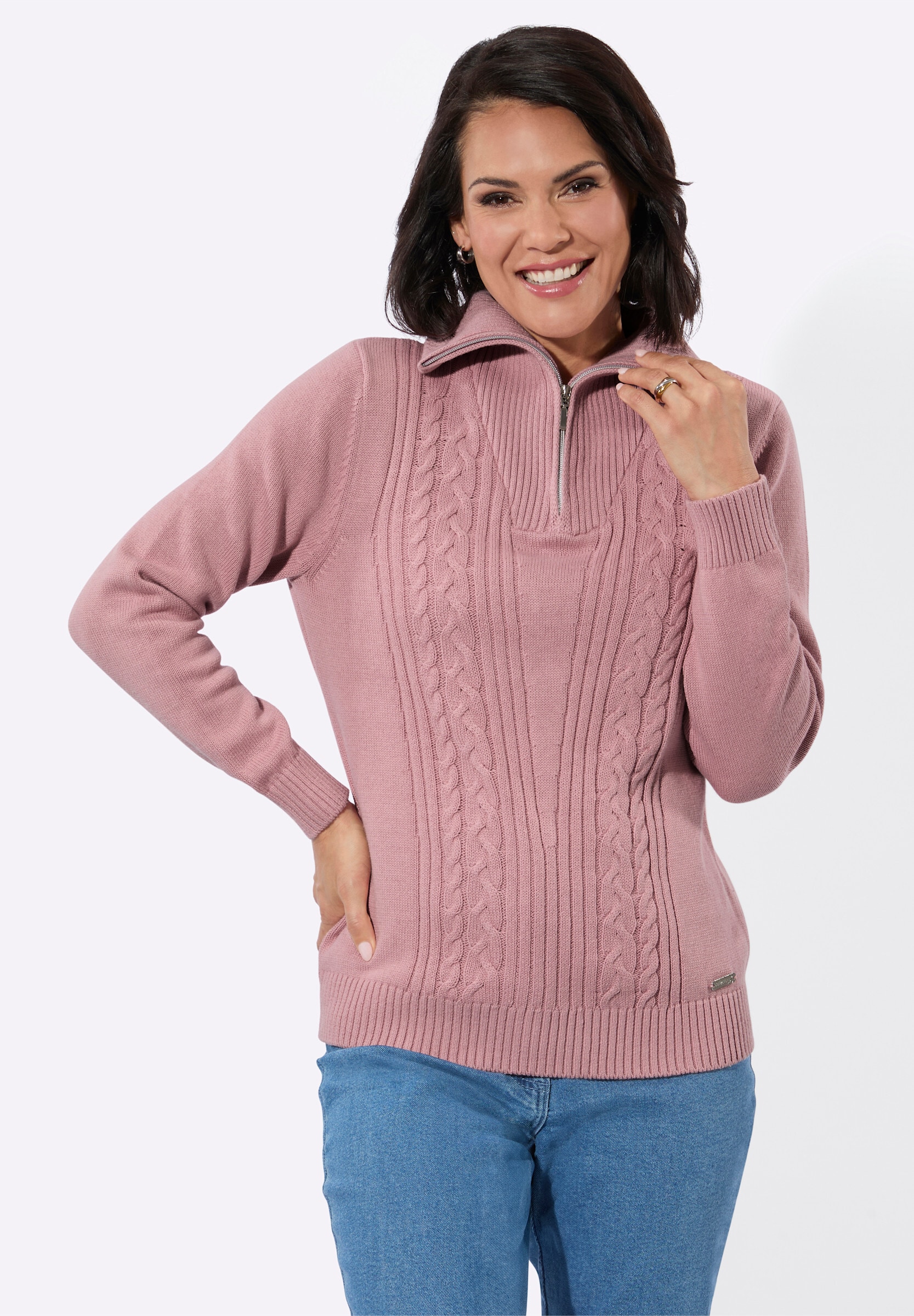 Witt Sweatshirt »Troyer-Pullover Troyer im Muster-Mix«
