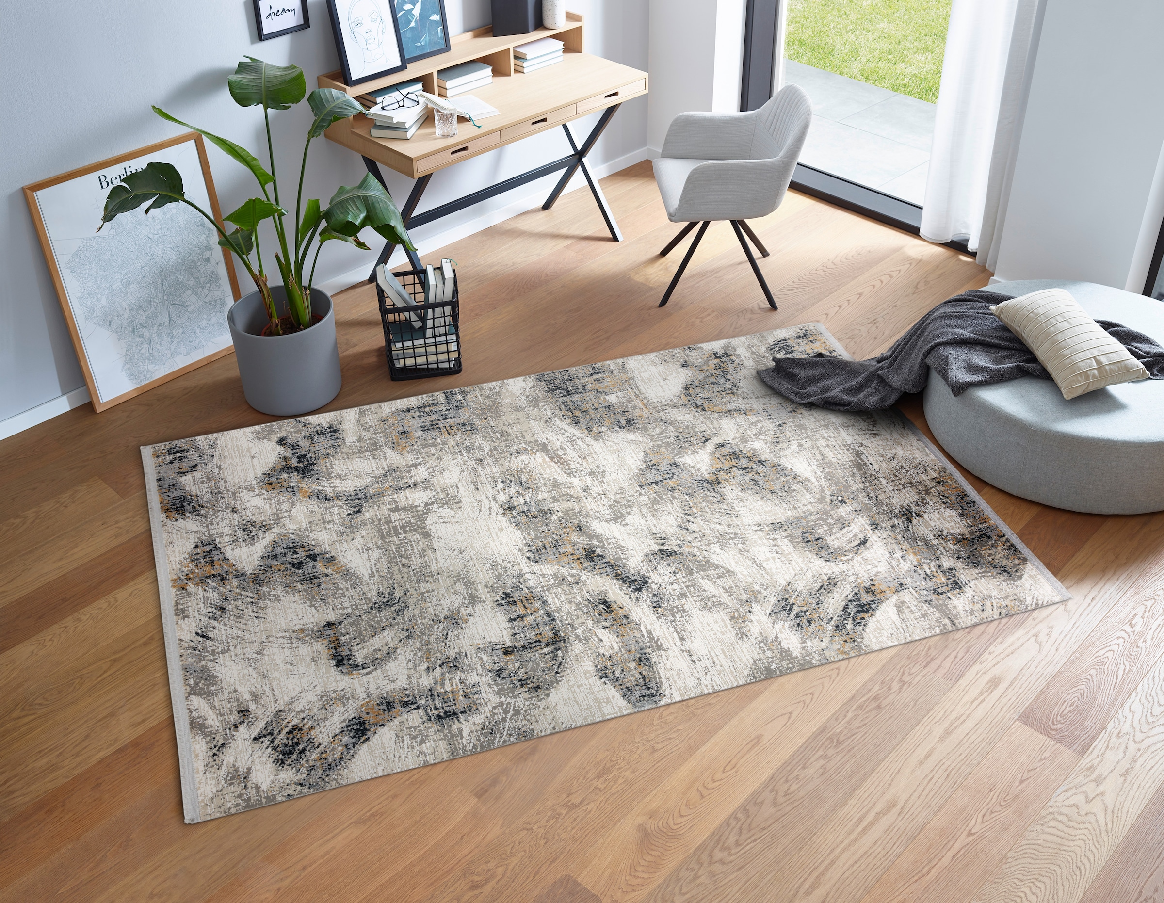 ASTRA Teppich »Positano 241« rechteckig 6 mm Höhe weiche Oberfläsche mit Viskose Glanz, Kurzflor, Wohnzimmer