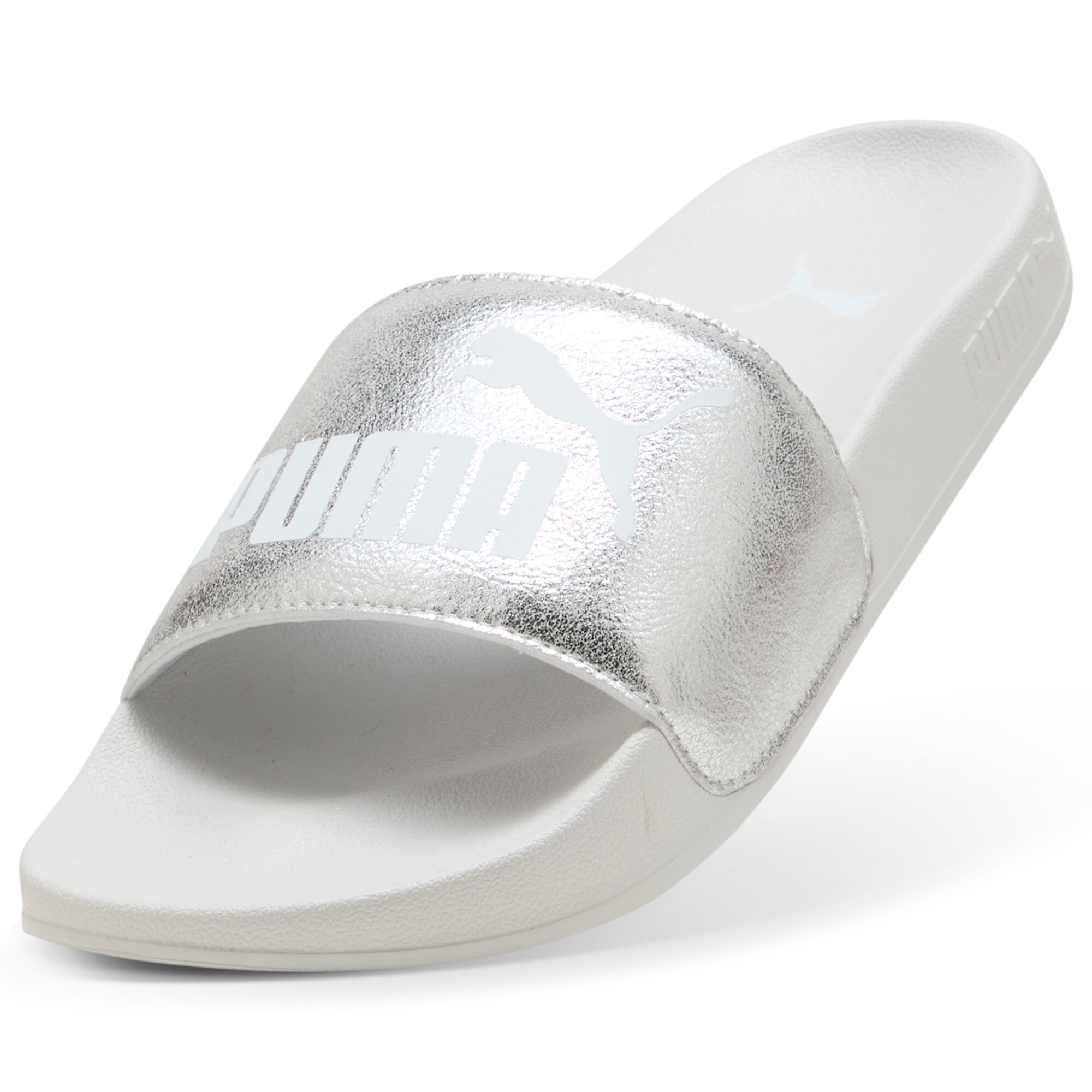 PUMA Badesandale »LEADCAT 2.0 METALLIC WHISPER«  bedruckte Optik, ohne Verschluss, leicht profilierte Laufsohle