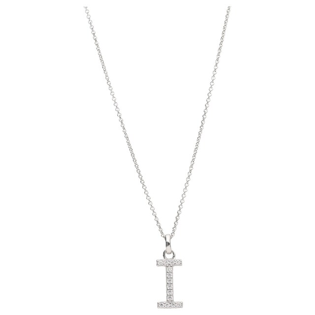 Smart Jewel Kette mit Anhänger »Kette Buchstabe I mit Zirkonia Steine, Silber  925« bestellen | UNIVERSAL