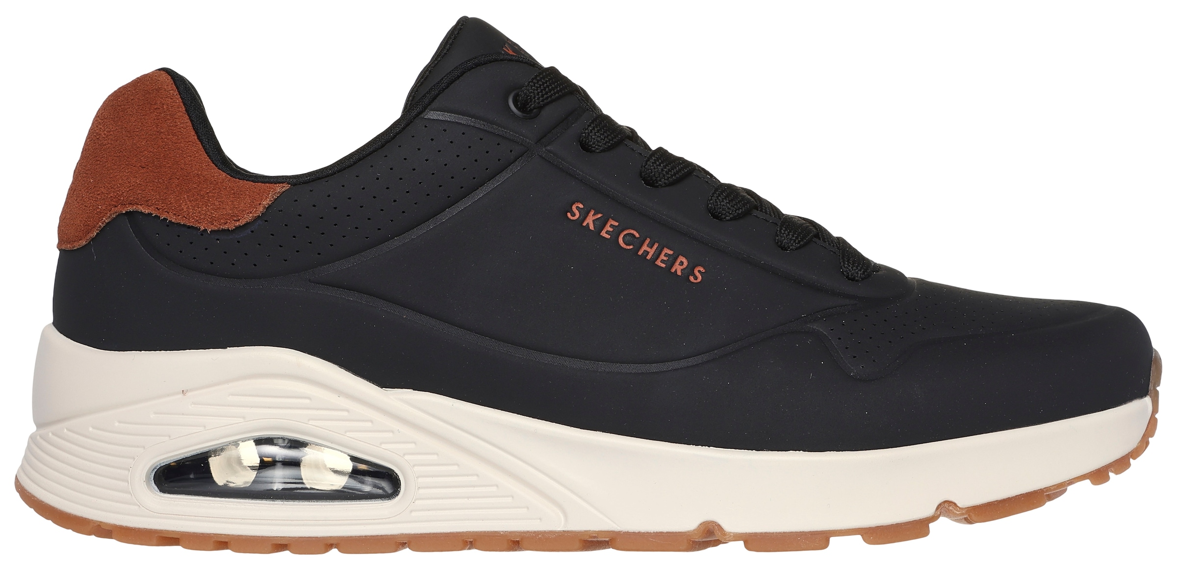 Skechers Sneaker »UNO-SUITED ON AIR«  Freizeitschuh, Halbschuh, Schnürschuh mit modischer Keilsohle