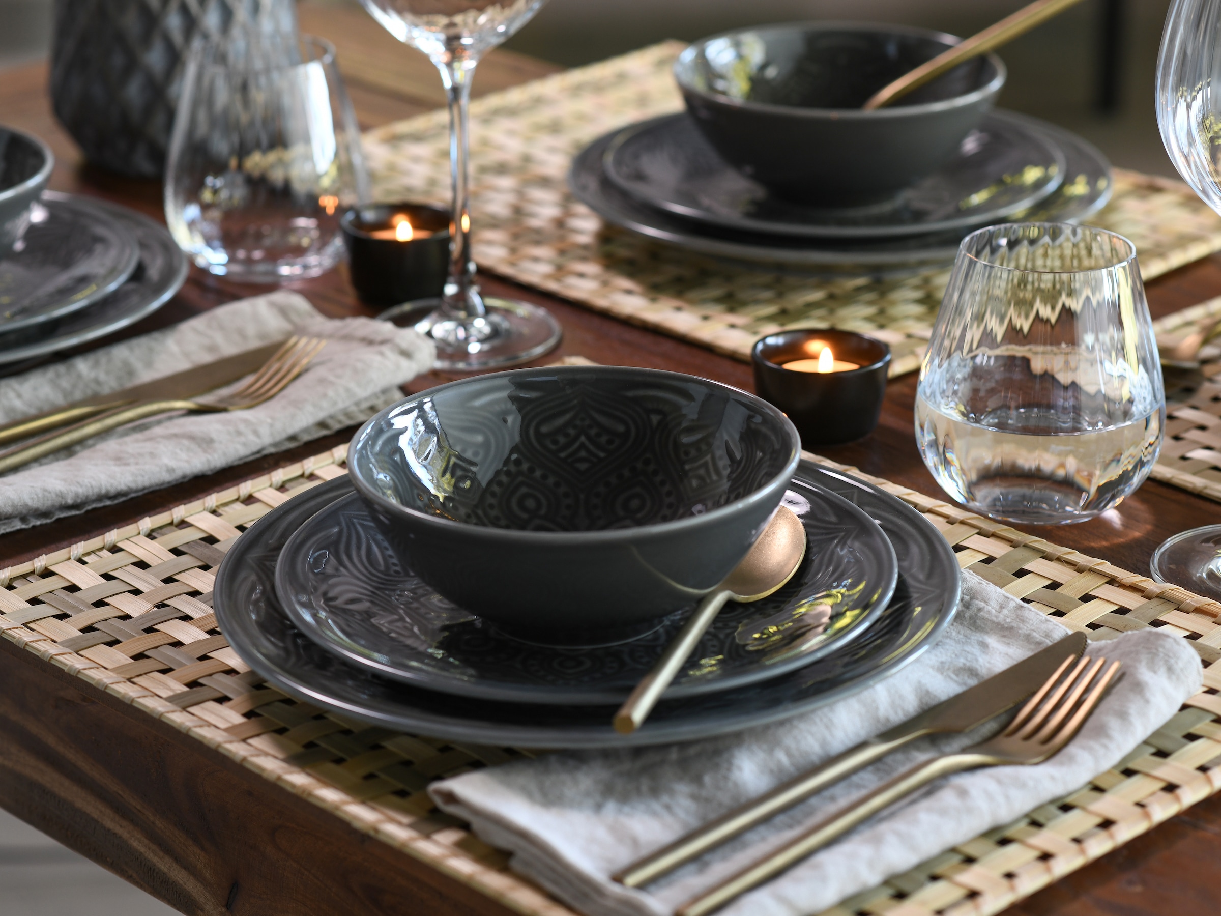 CreaTable Teller-Set »Orient Mandala«, (Set, 12 tlg.), Speiseteller, Dessertteller und Schalen im Set