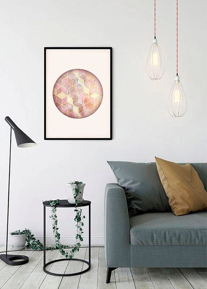 Poster »Mosaik Circle Rosso«, Formen-Kunst, (1 St.), Kinderzimmer, Schlafzimmer,...