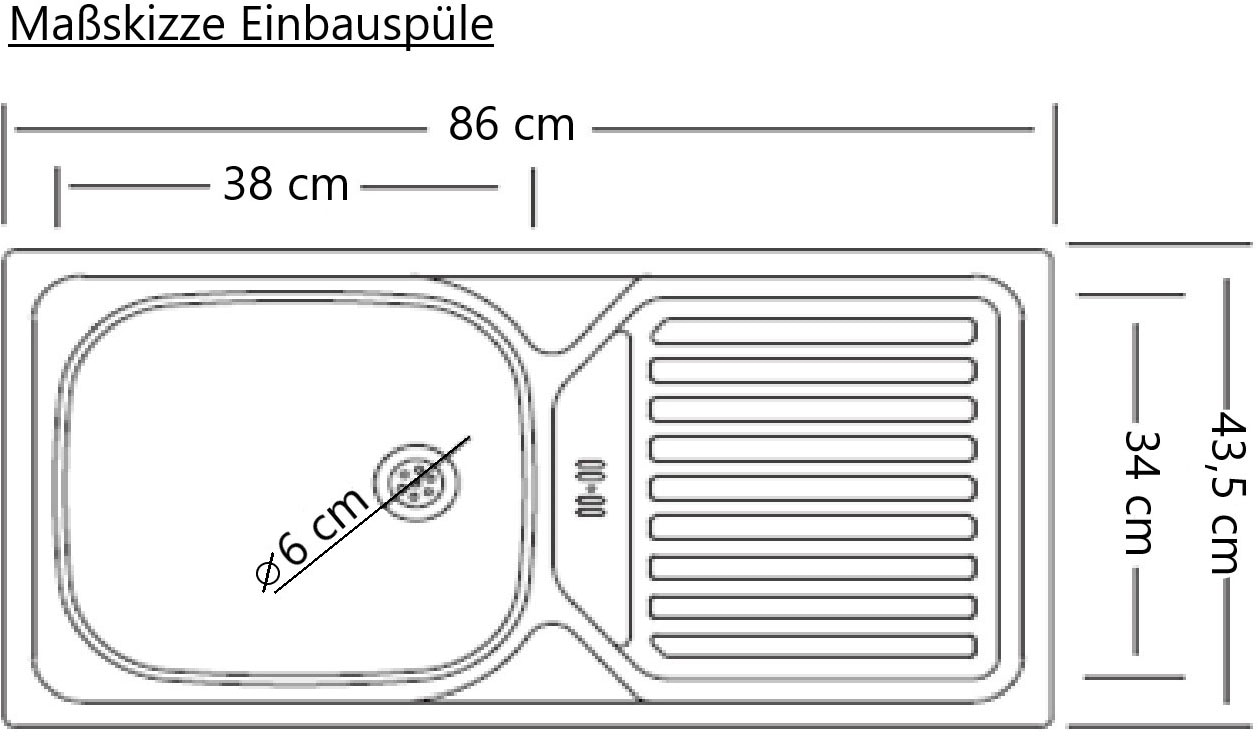 KOCHSTATION Küchenzeile »KS-Toronto«, Breite 310 cm, mit E-Geräten
