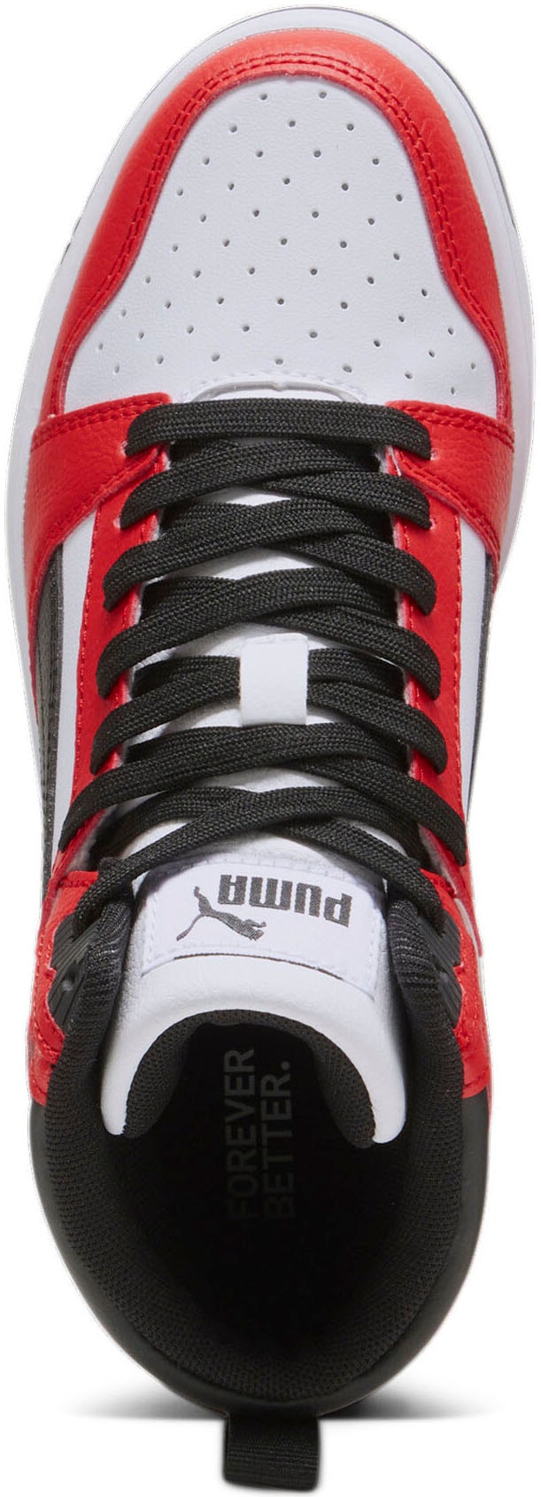 PUMA Sneaker »REBOUND V6 MID JR«  knöchelhoch, retro-inspiriertes Design, mit SOFTFOAM+ Dämpfung