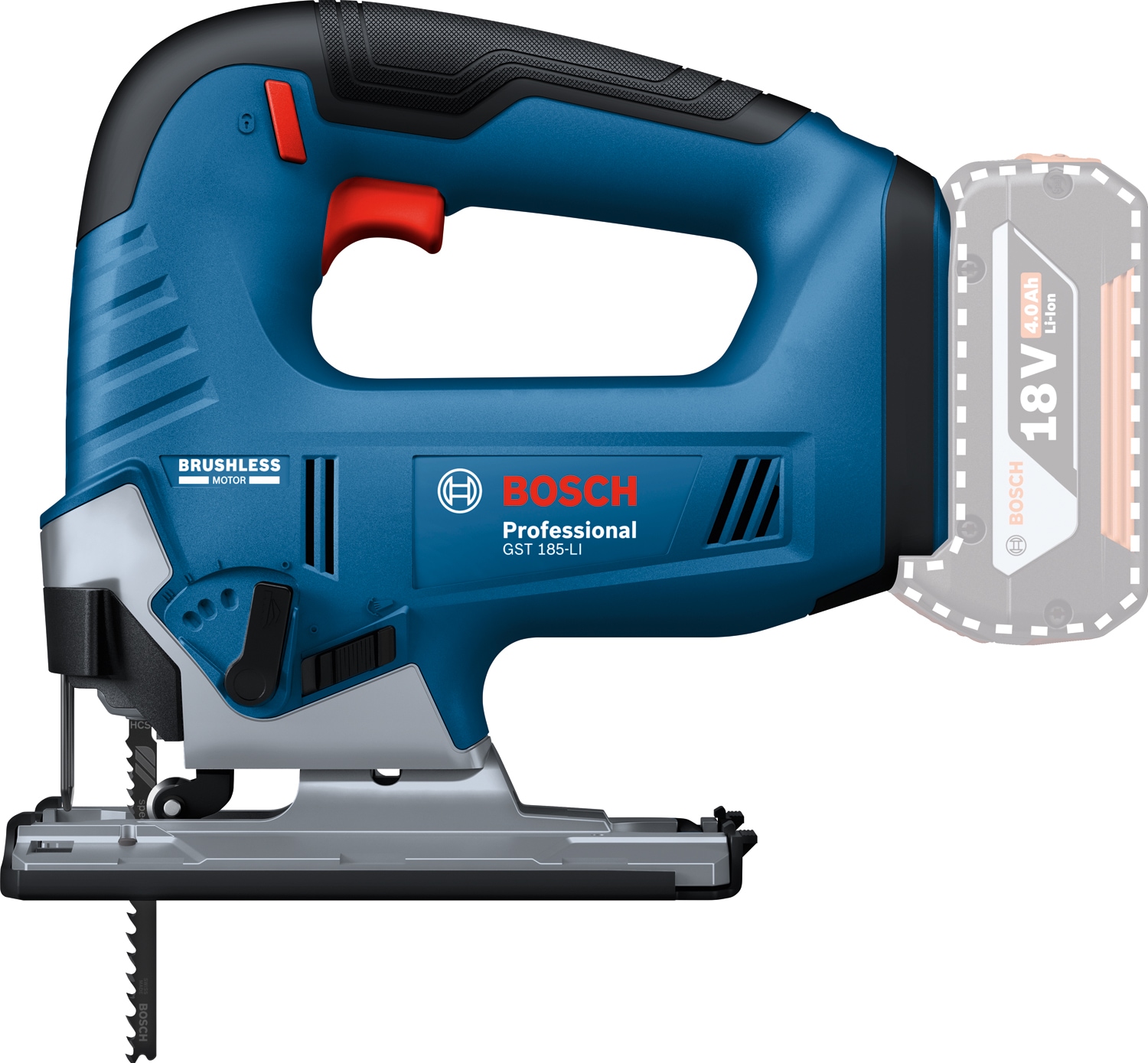 Bosch Professional Akku-Stichsäge »»GST 18V-125 B««, in L-BOXX 136, ohne Akku, ohne Ladegerät