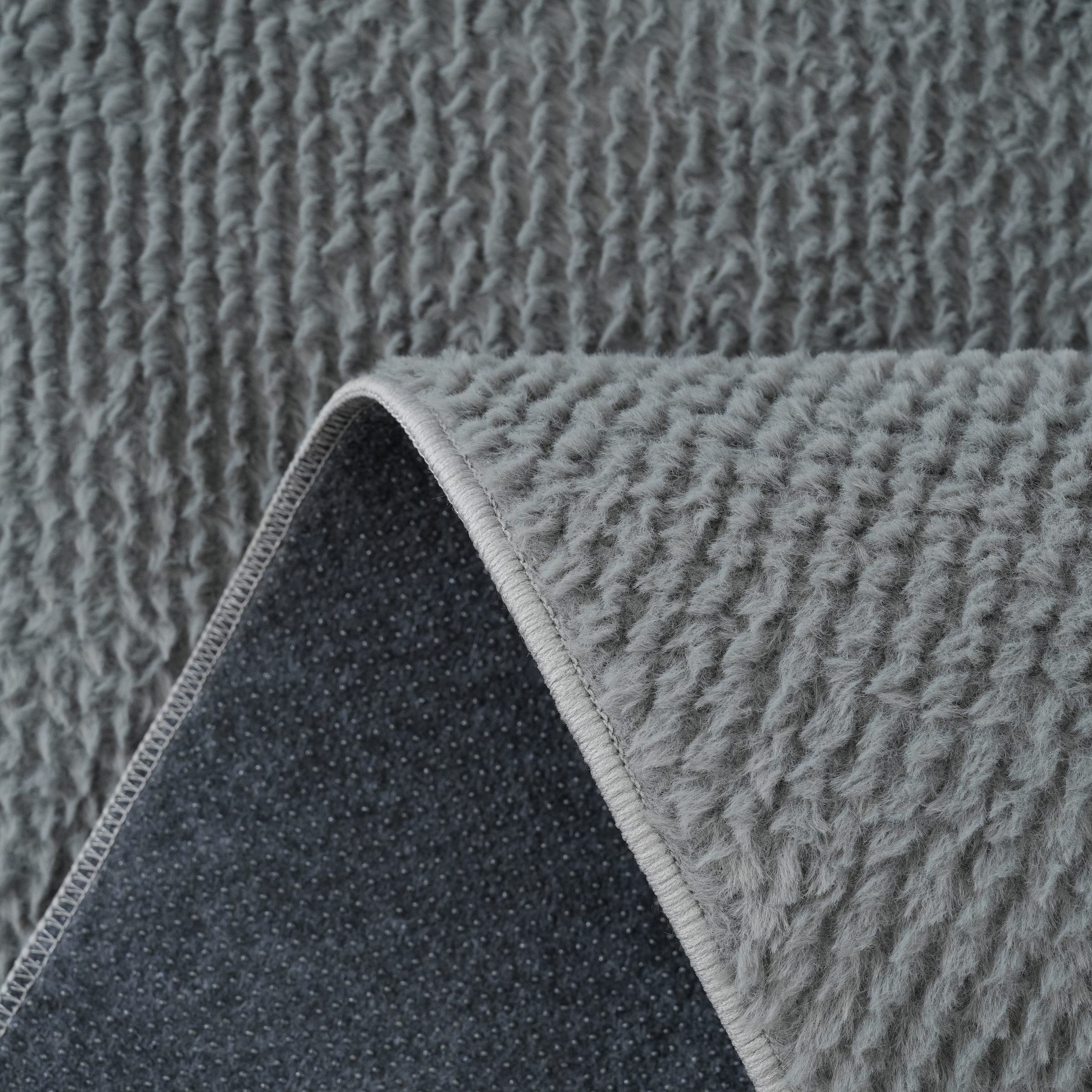 my home Fellteppich »Valeria Rabbit mit Hoch-Tief Effekt, waschbar, Kunstfellteppich«, rechteckig, 12 mm Höhe, Kaninchenfell-Haptik, Uni, weich & kuschelig, Wohnzimmer, Schlafzimmer