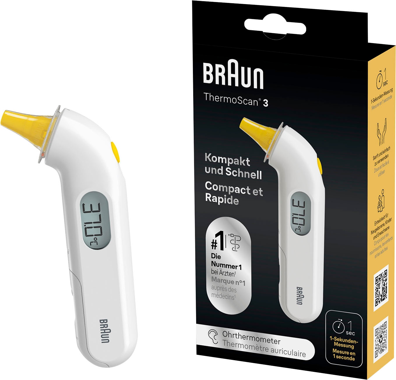 Braun Ohr-Fieberthermometer »ThermoScan® 3, IRT3030« mit 3 Jahren XXL  Garantie