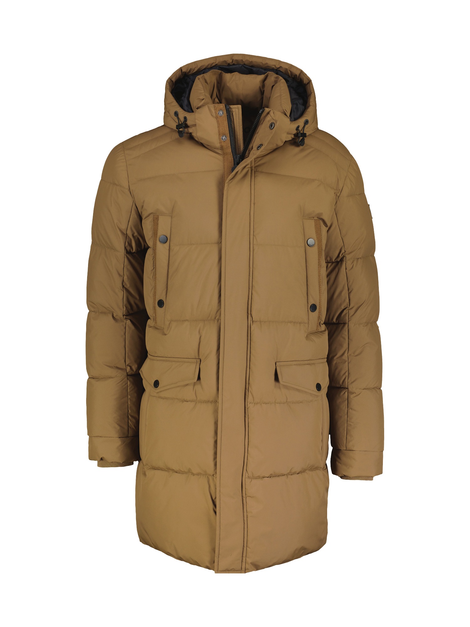 LERROS Steppjacke »LERROS Lange Steppjacke im Parka-Design, dick gefüttert«, mit Kapuze, Wasser- und windabweisend, atmungsaktiv