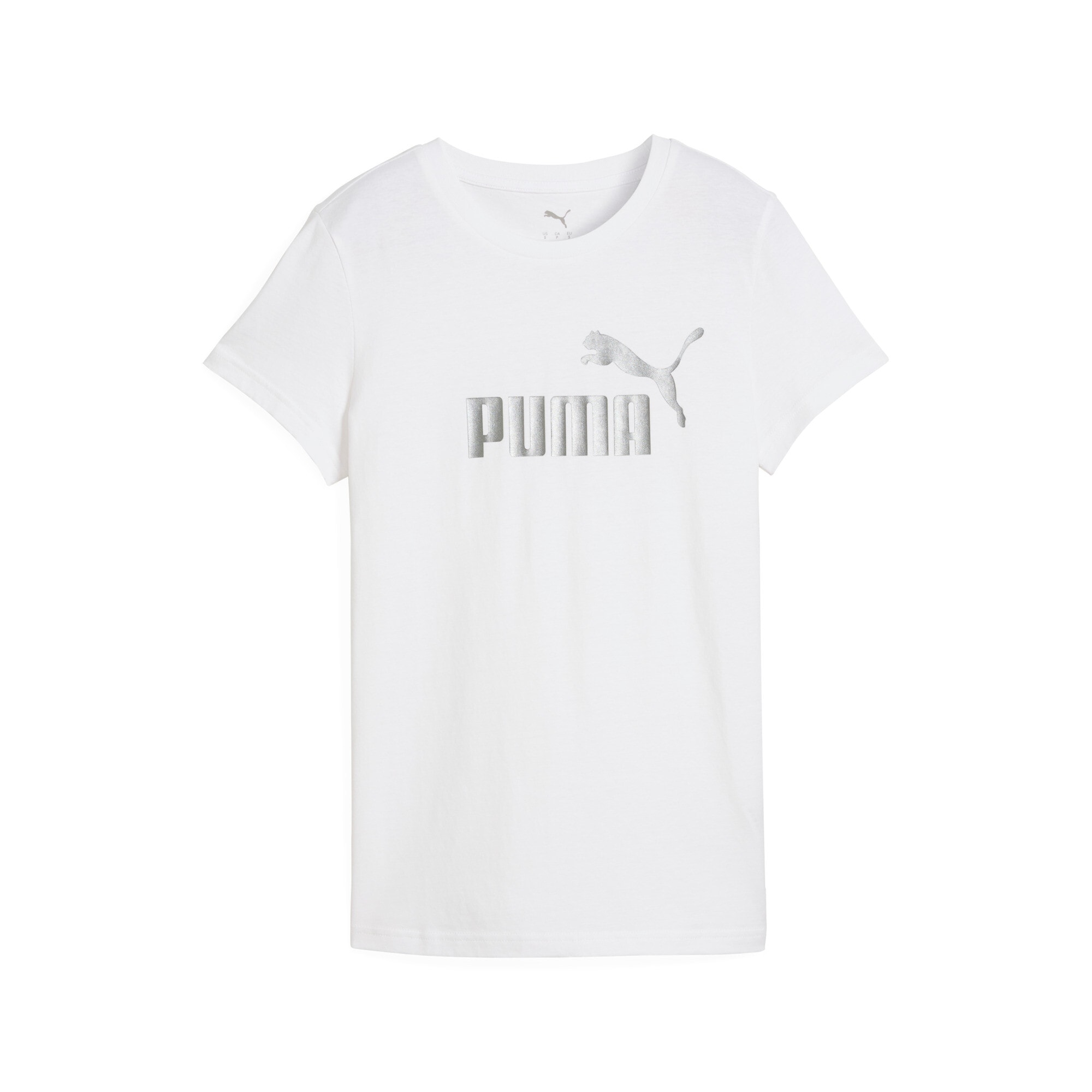 PUMA T-Shirt »ESS NO. 1 LOGO METALLIC TEE« Regular Fit, Kurzarm, Rundhalsausschnitt