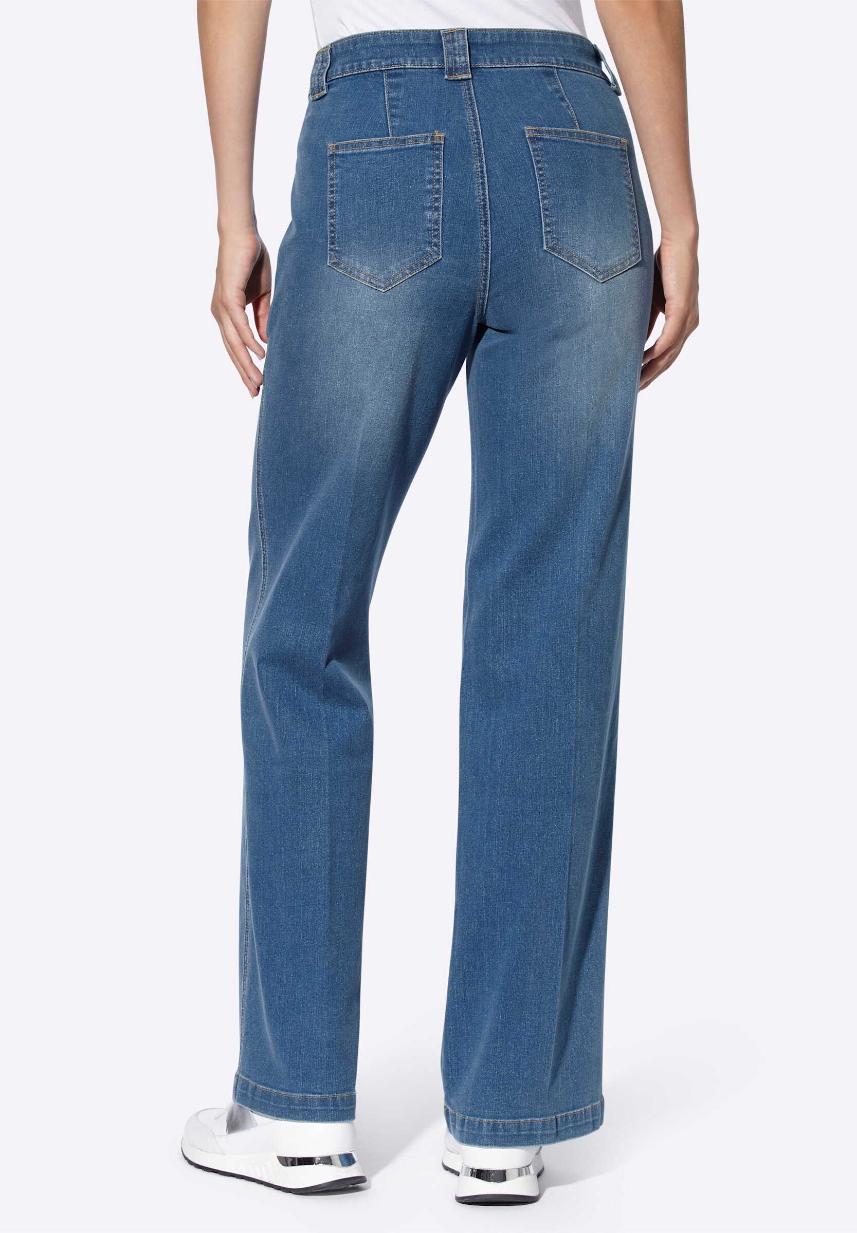 heine Bequeme Jeans »Jeans Gerade Jeans mit Bügelfalten«
